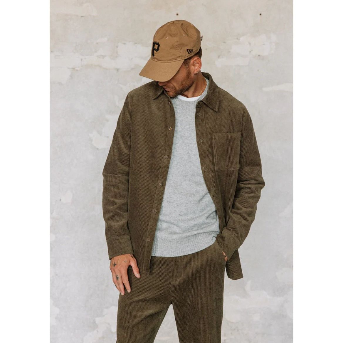 Freeman T. Porter Freeman T. Porter Paolo Corduroy Men's Shirt Olive Size US L / EU 52-54 / 3 - 2 Thumbnail