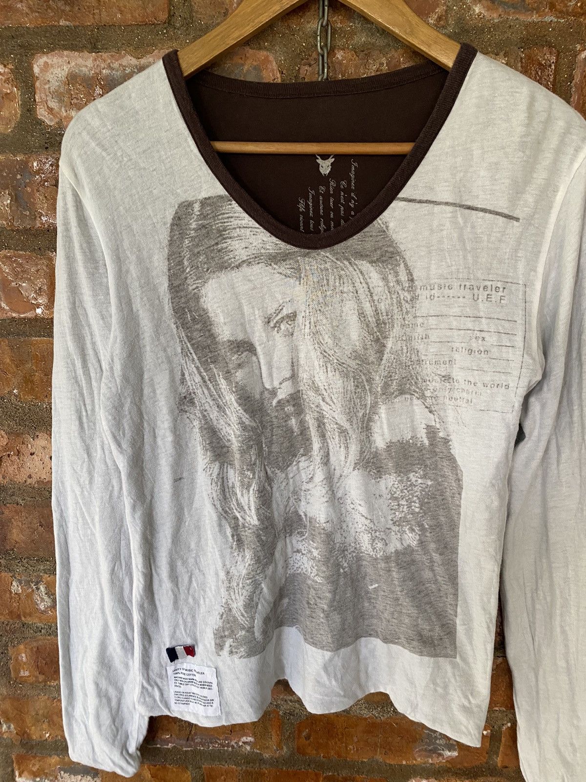 Japanese Brand 2000s Rovtski France Poem and Sex reversible shirt Size US M / EU 48-50 / 2 - 3 Thumbnail
