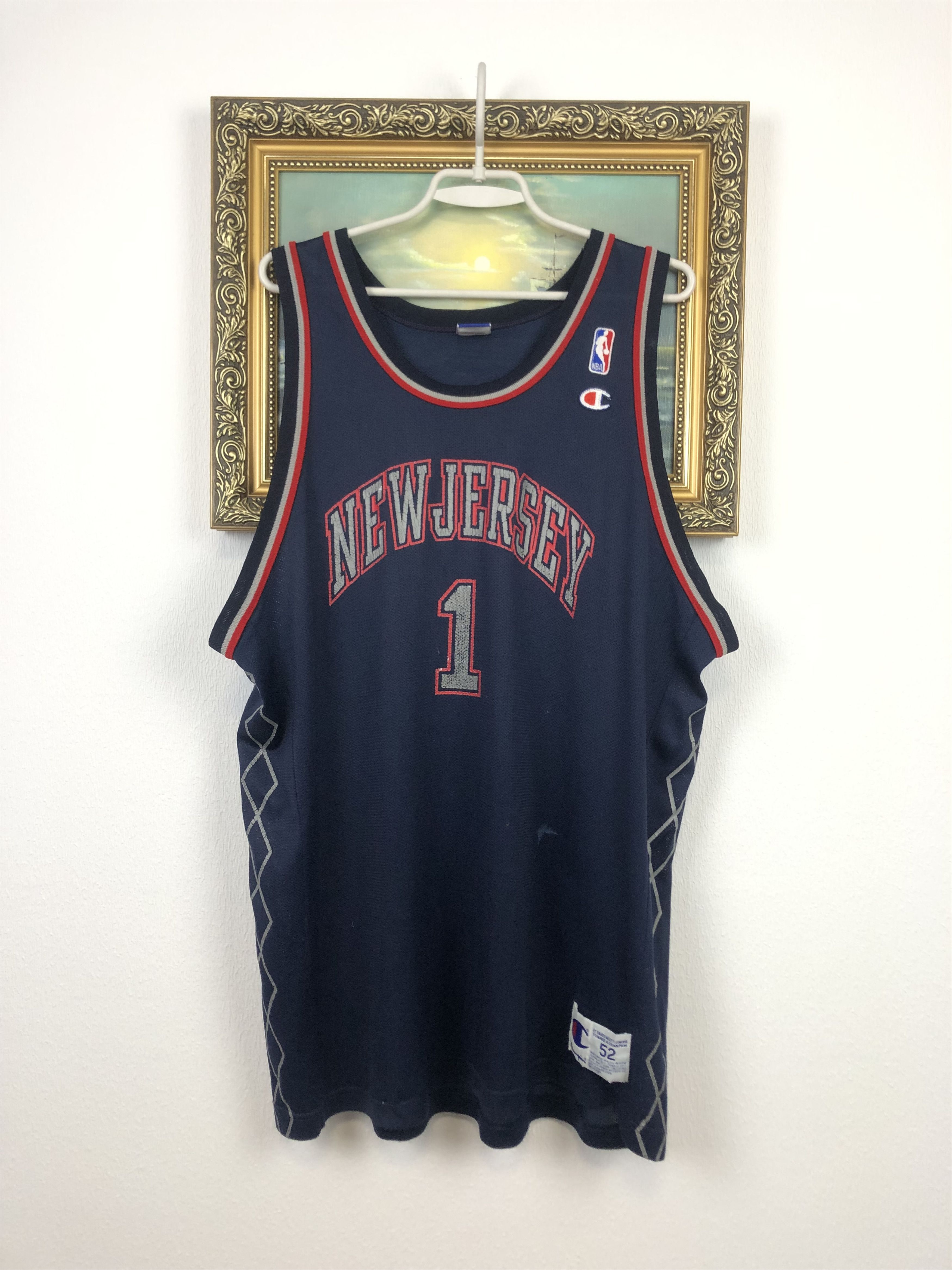 Champion Vintage Champion New Jersey Nets NBA Jersey 1 Shirt Size US XXL / EU 58 / 5 - 1 Thumbnail