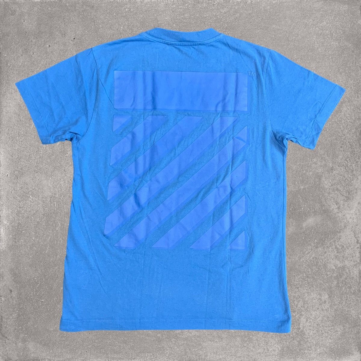 Off-White Off White Medium Tee Diag Tab Blue T-Shirt Virgil Abloh Size US M / EU 48-50 / 2 - 1 Thumbnail