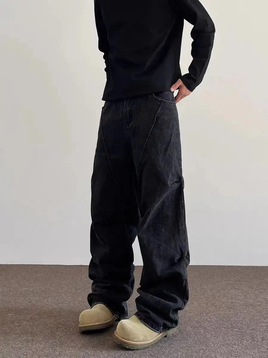 Japanese Brand High street deconstructed design micro flare jeans Size US 32 / EU 48 - 3 Thumbnail