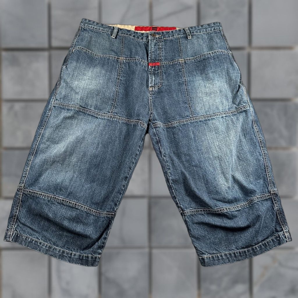 VINTAGE Marithe Francois Girbaud Shorts Men's 34 Blue Denim Baggy