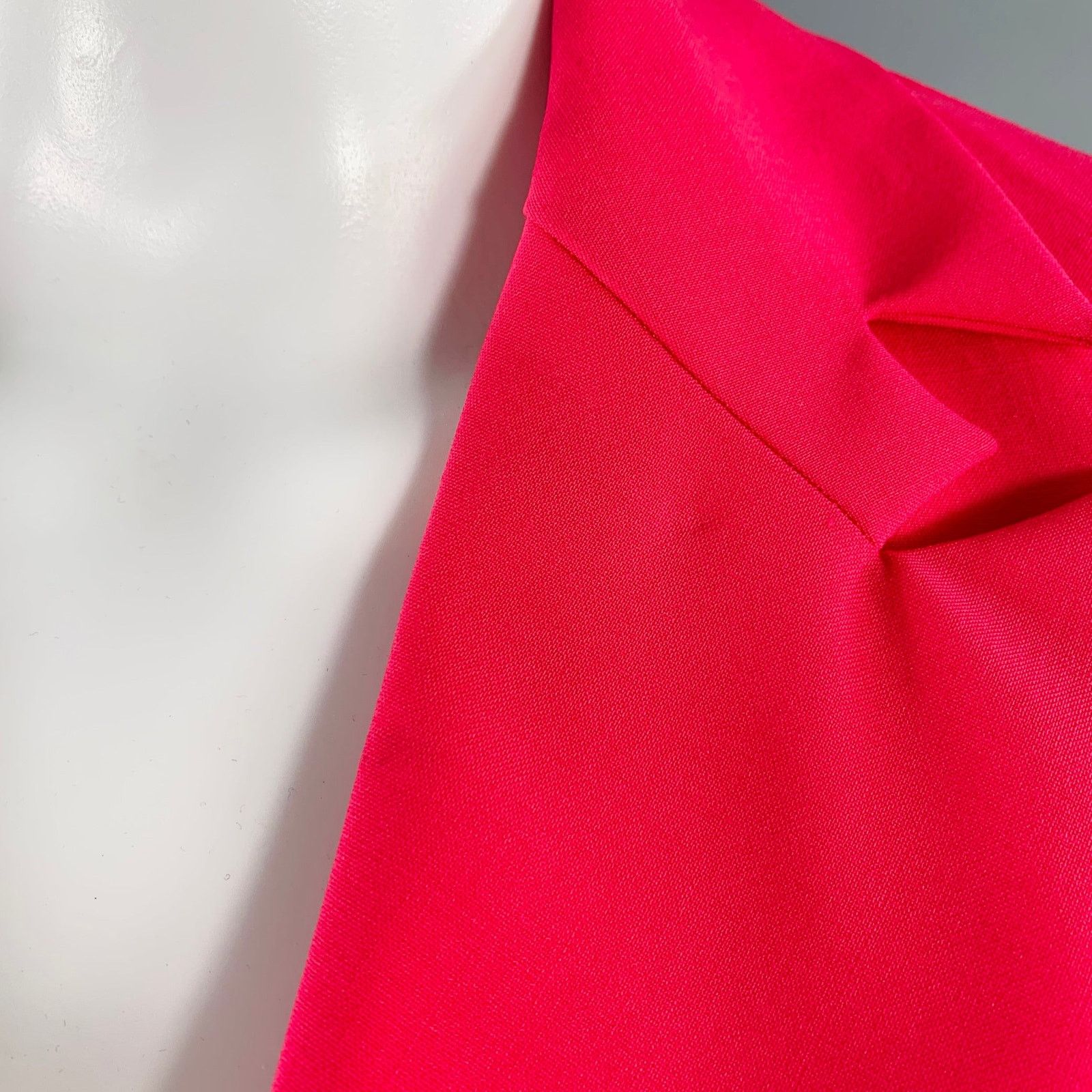 La Perla LA PERLA Size 4 Hot Pink Wool Blend Double Breasted Pantsuit Size 27" / US 4 / IT 40 - 7 Thumbnail
