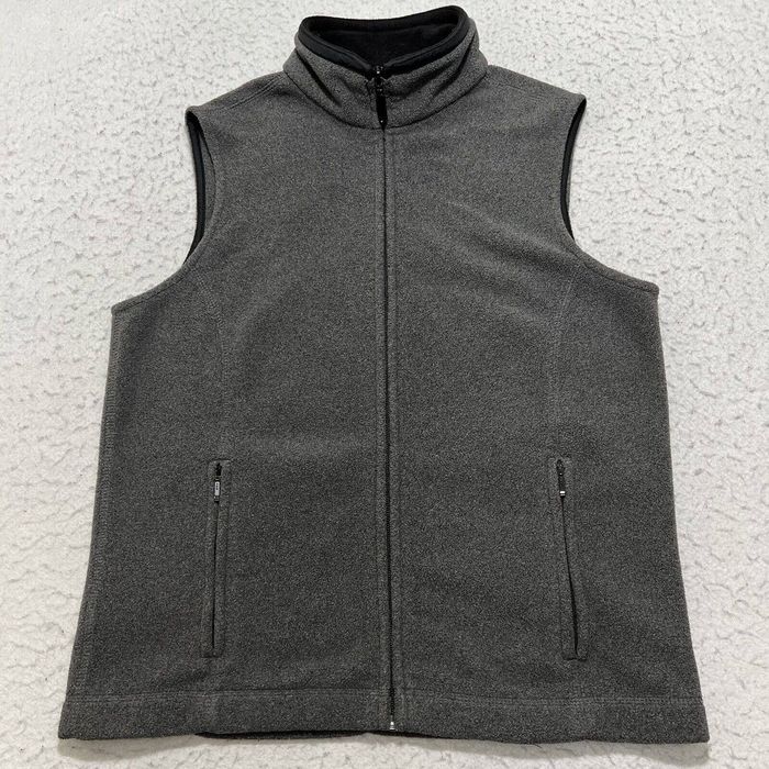 Eddie Bauer Eddie Bauer Fleece Full Zip Vest Sweatshirt Gray Zippers ...