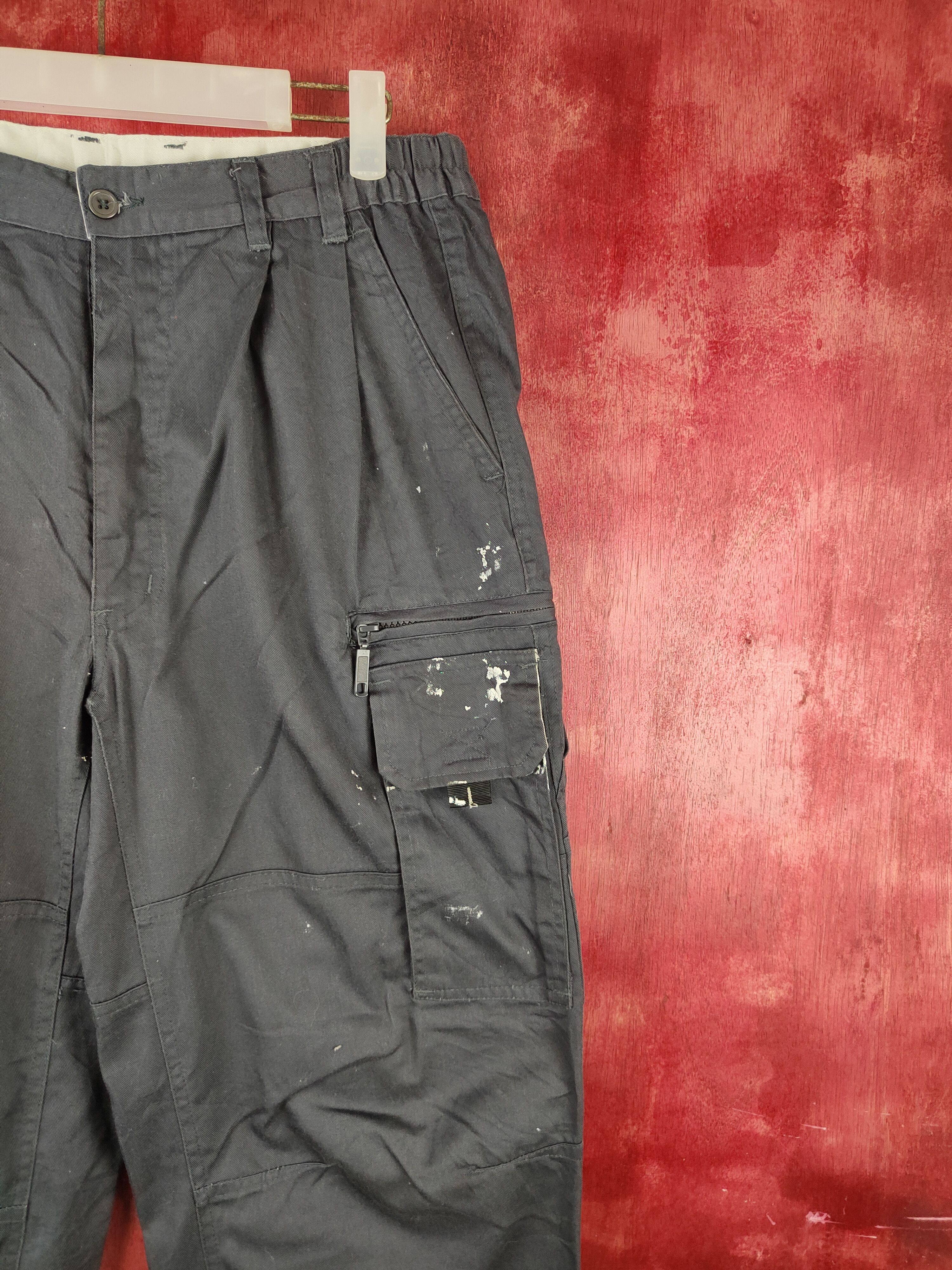 Japanese Brand Forecast Dark Blue Multipocket Tactical Cargo Pants #S1316 Size US 31 - 5 Thumbnail