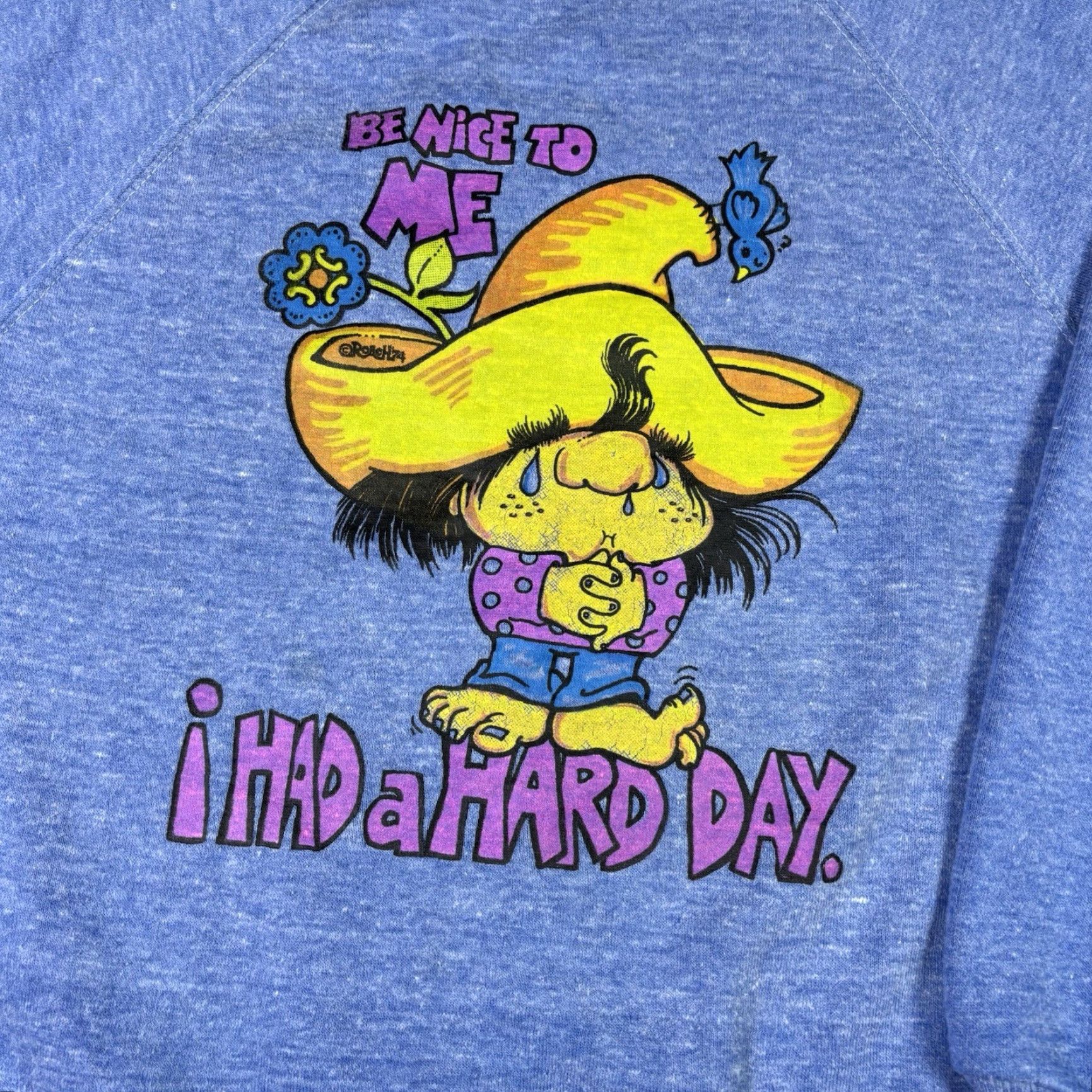 Vintage VINTAGE Gnome Funny Quote Sweatshirt Crewneck Blue Large 90s 80s Humor Unbranded Men Pullover Cotton Fleece Logo Size US L / EU 52-54 / 3 - 6 Thumbnail