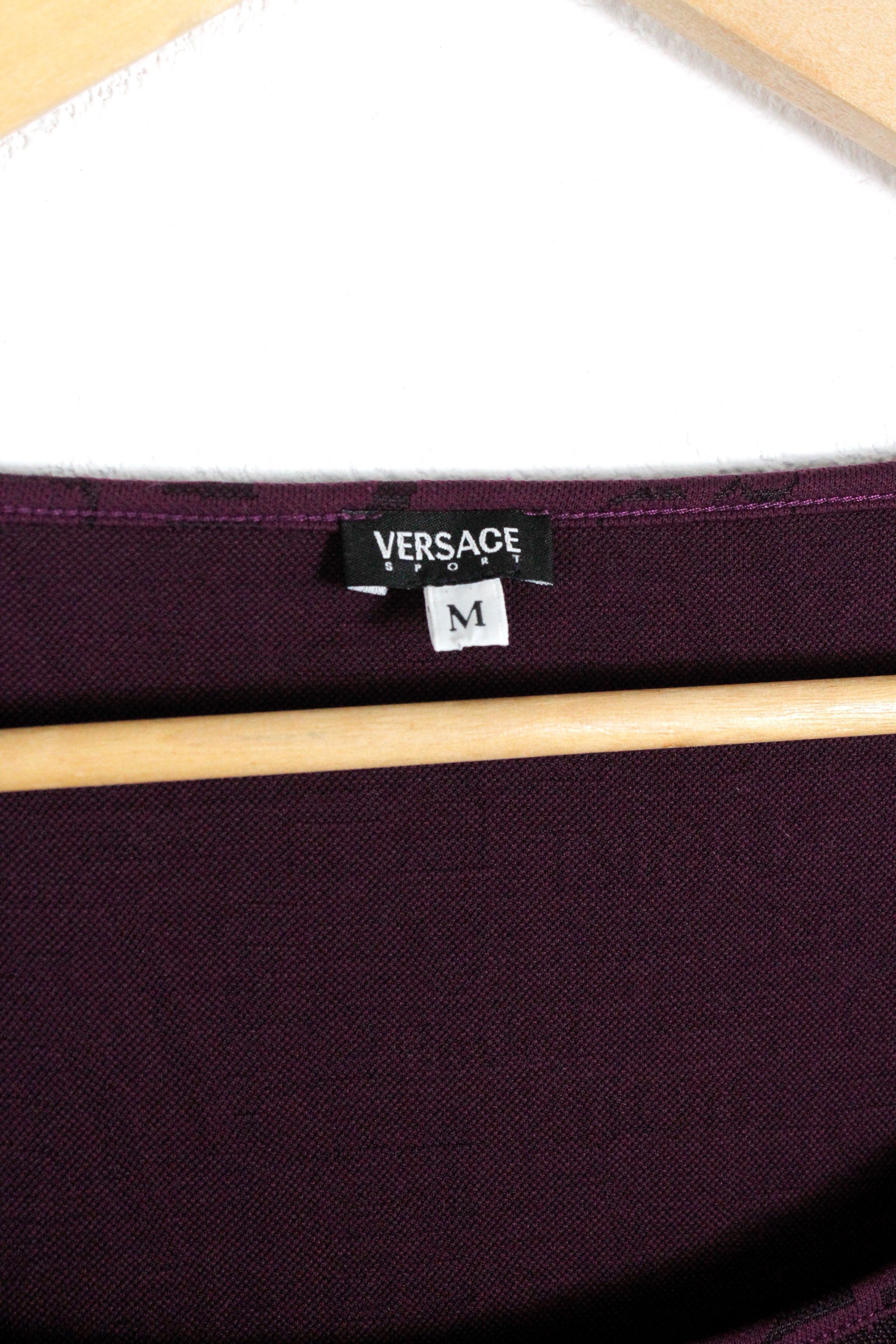 Versace × Versace Jeans Couture Womens Versace SPORT Purple Monogram Logo Nylon Top Jumper Size M / US 6-8 / IT 42-44 - 4 Thumbnail