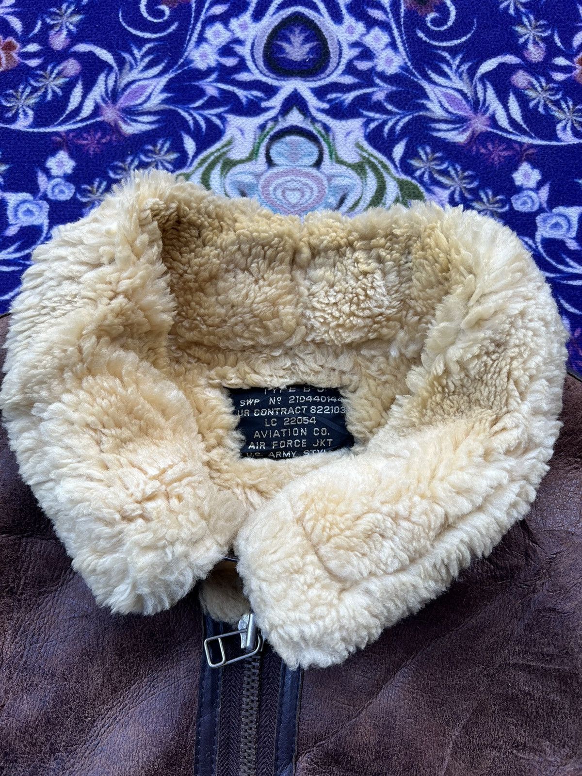 Avirex Distressed Type B-3 Leather Sherpa Shearling Flying Jacket Size US L / EU 52-54 / 3 - 4 Thumbnail