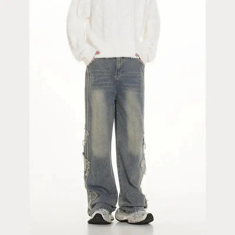 Japanese Brand Retro loose high street wide leg jeans Size US 32 / EU 48 - 6 Thumbnail