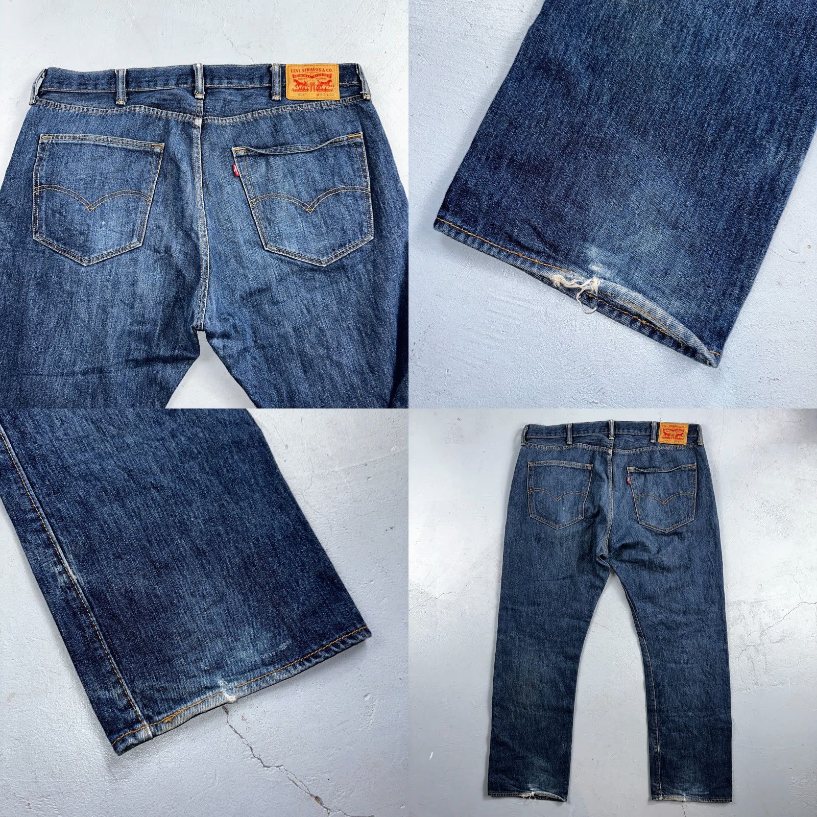 Levi's VINTAGE Levi's 501 Jeans Blue 40x32 Straight Leg Men Regular Denim 90s VTG Act 40x31 Size US 40 / EU 56 - 10 Thumbnail