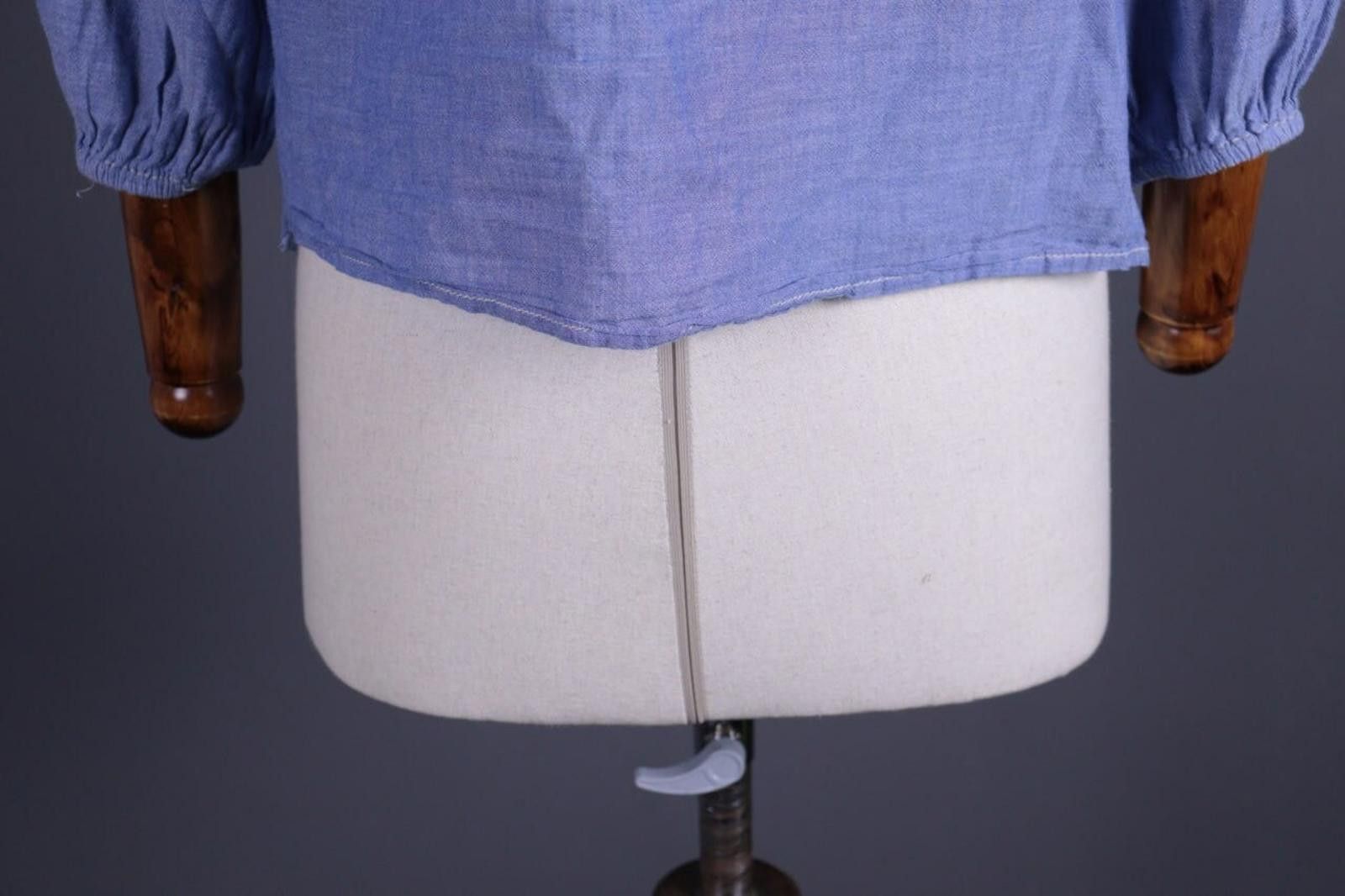 Designer Polo Jeans Ralph Lauren Blue Henley Shirt Size XS Size XS / US 0-2 / IT 36-38 - 10 Thumbnail