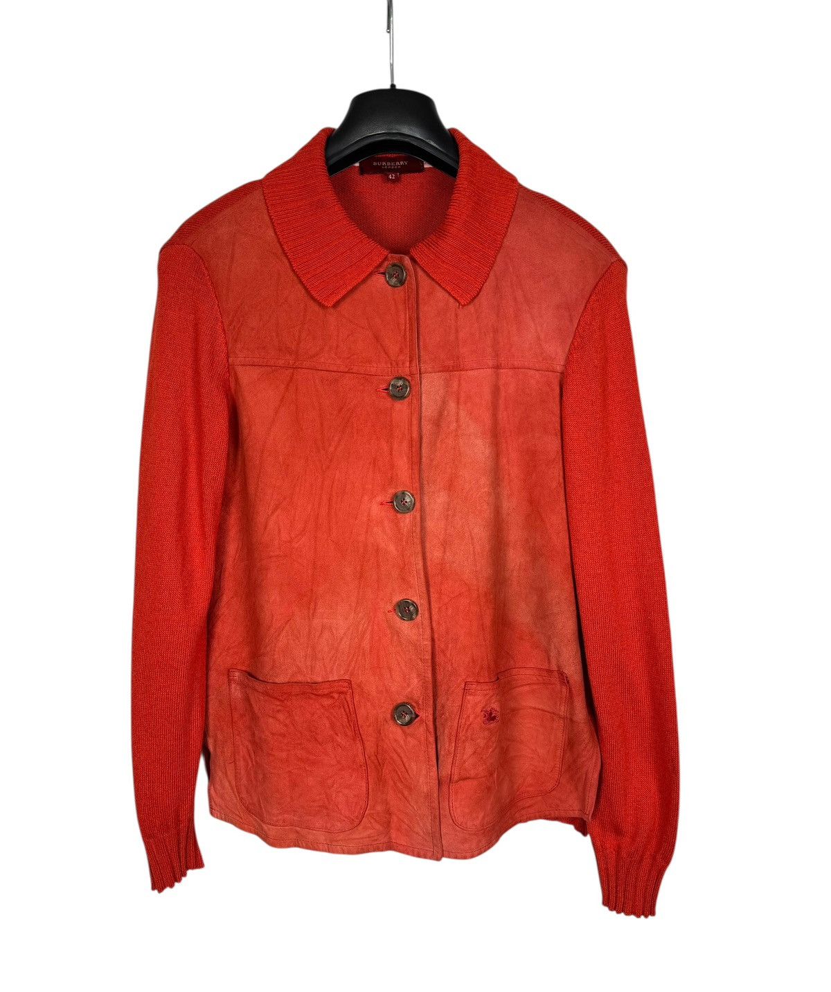 Burberry Burberry Leather Jacket Linen-Viscose Button Up size 42 Size M / US 6-8 / IT 42-44 - 12 Thumbnail
