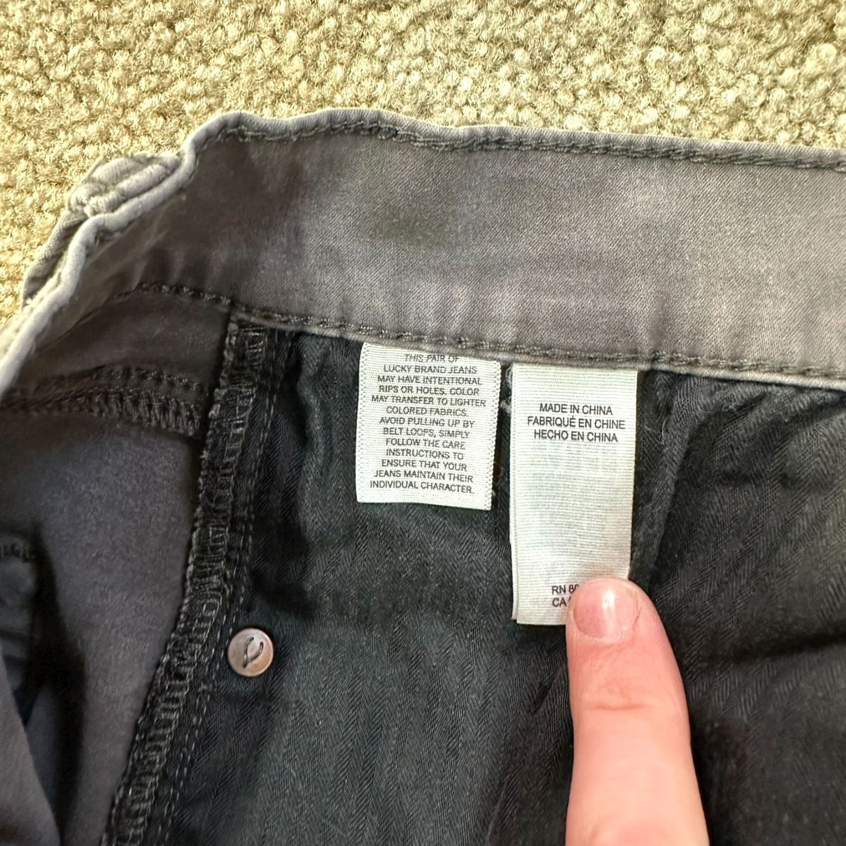 Lucky Brand Lucky Brand Jeans 121 Slim 34x30 Gray Denim Straight Men Size US 34 / EU 50 - 5 Thumbnail