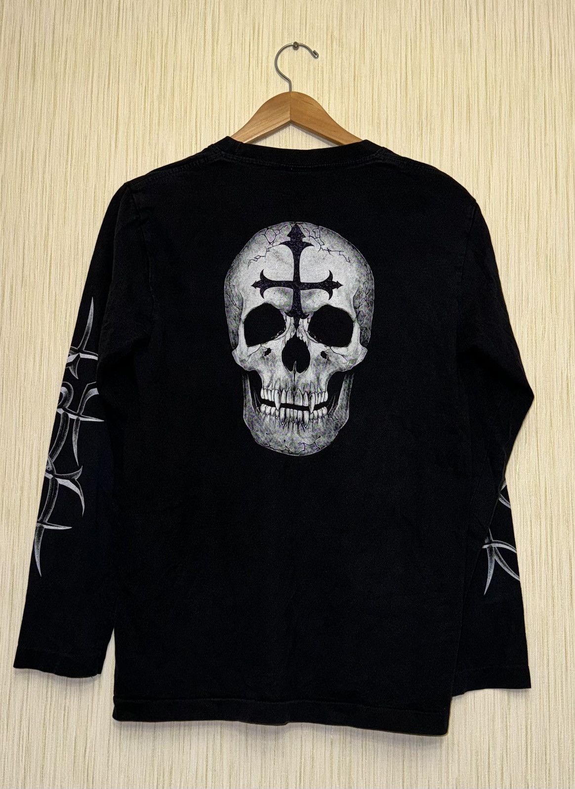 Band Tees × Vintage Vintage Y2K rock eagle tribal skull cross long sleeve tee Size US M / EU 48-50 / 2 - 5 Thumbnail