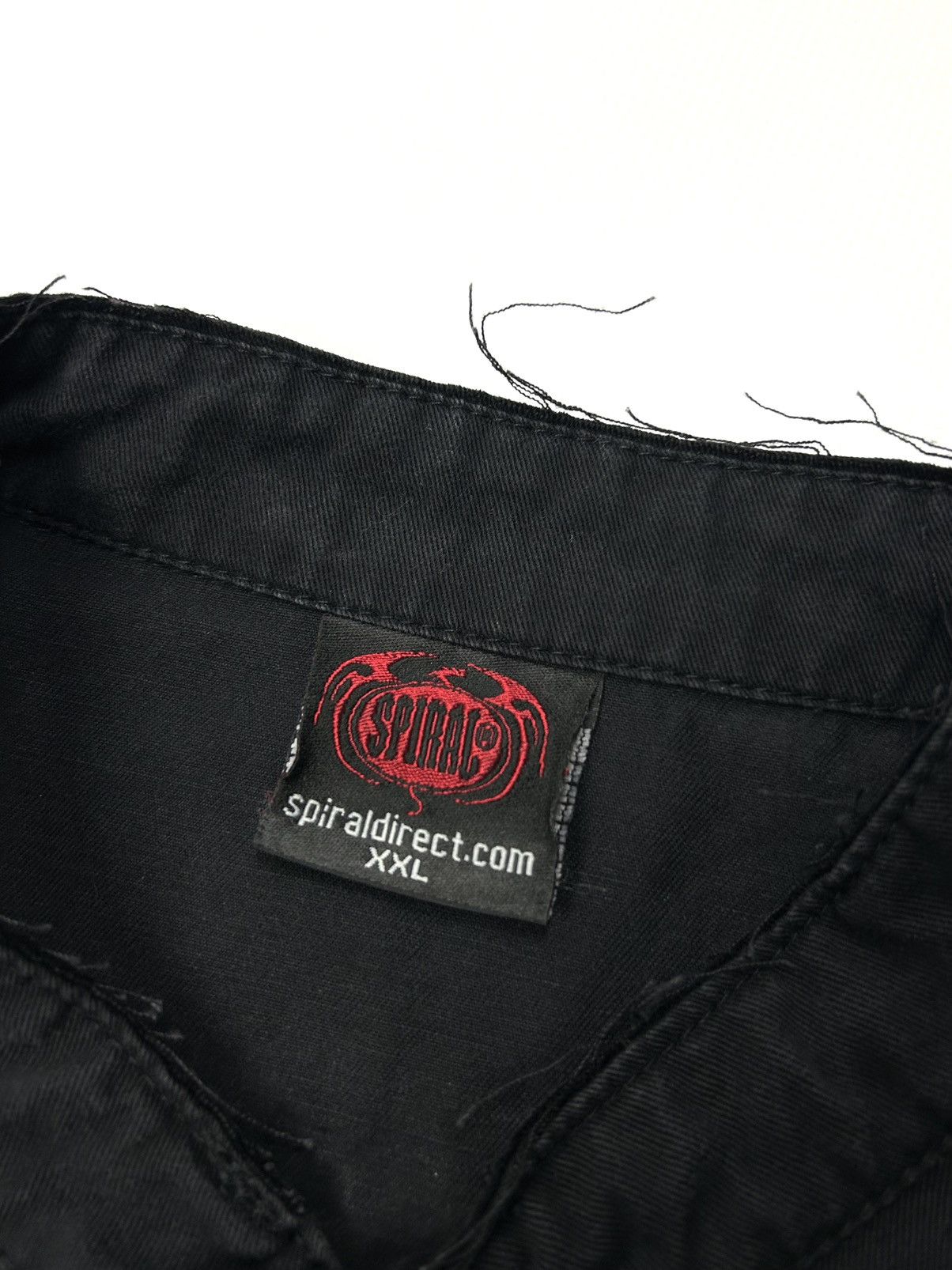 Band Tees Vintage Spiral Black Denim Vest Death Graphic Skull XXL Y2K Size US XXL / EU 58 / 5 - 12 Thumbnail