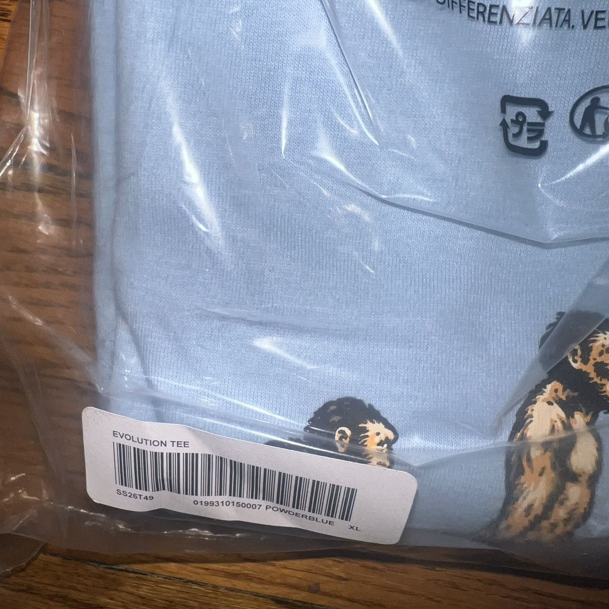 Supreme In-Hand Supreme Evolution Tee Powder Blue Size: Extra Large Size US XL / EU 56 / 4 - 4 Thumbnail