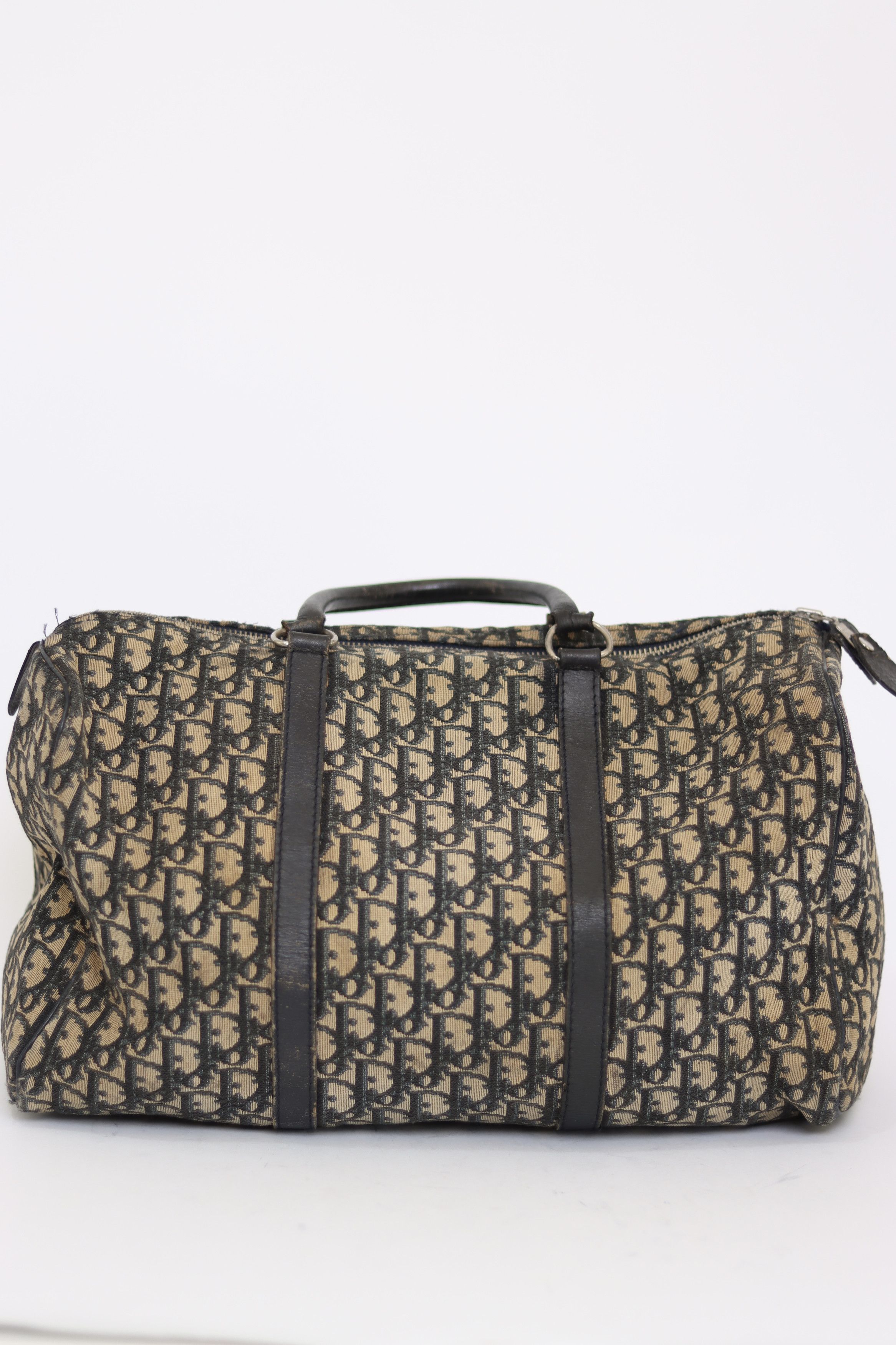 Dior × Vintage VINTAGE CHRISTIAN DIOR Monogram Duffle Navy Blue Size ONE SIZE - 3 Thumbnail