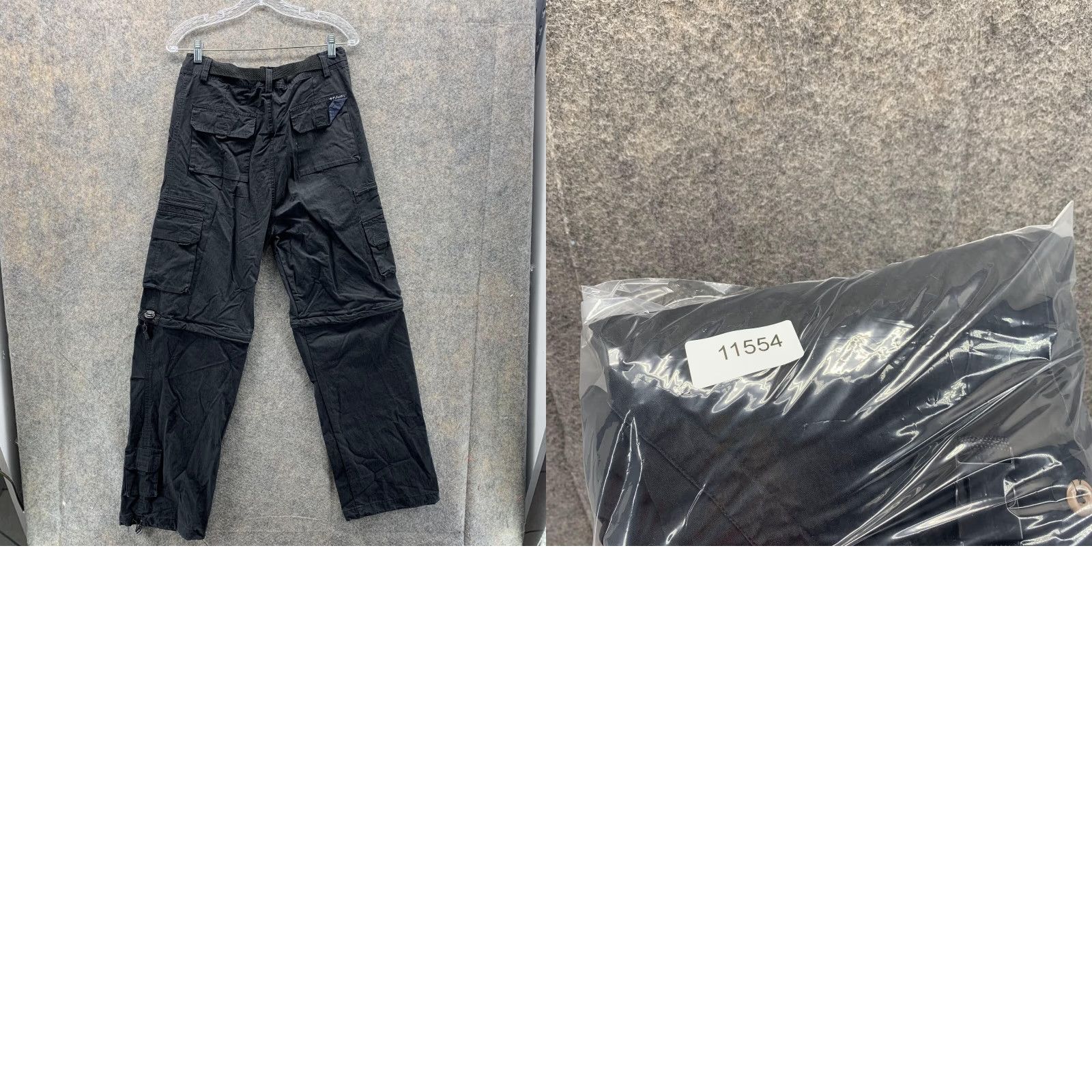 Vintage Columbia Pants Men Large Black Cargo 2 in 1 Shorts Hiking Utility Camp Vintage Cargo Pocket Men Regular Waist 30 Inseam 29 Cotton Size US 33 - 8 Thumbnail