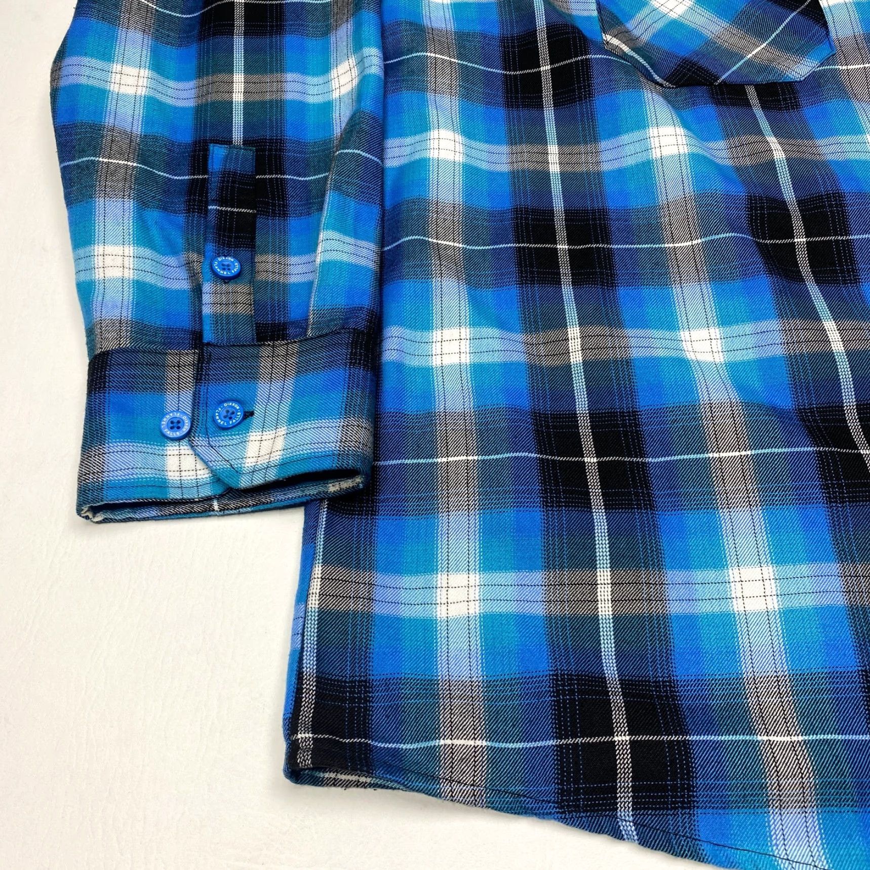 Vintage VINTAGE Dixxon Flannel Shirt Mens 4X Flannel Falls Blue Plaid Button Up Long Sleeve Size US XXL / EU 58 / 5 - 3 Thumbnail
