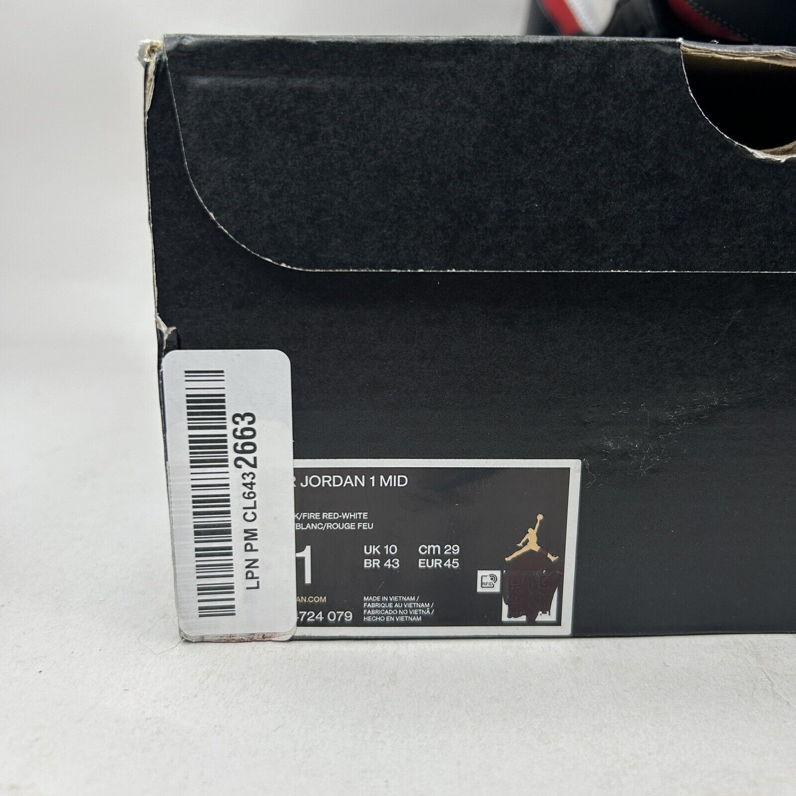 Jordan Brand Nike Air Jordan 1 Mid Retro “Chicago/Bred Toe” 2023 Size US 11 / EU 44 - 8 Thumbnail