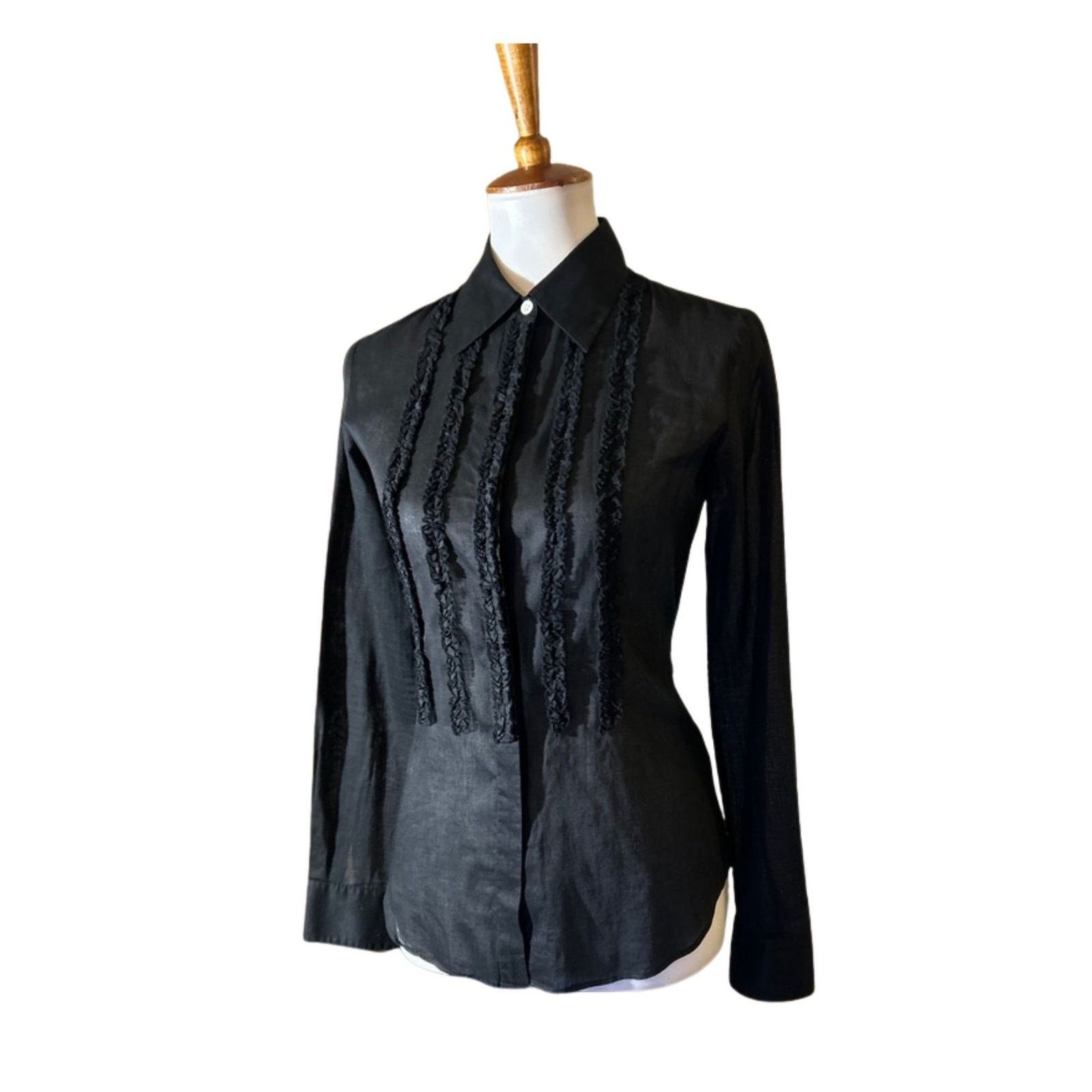 Theory Vintage Theory Fitted Cotton Blouse Size S Early 2000s Size S / US 4 / IT 40 - 5 Thumbnail