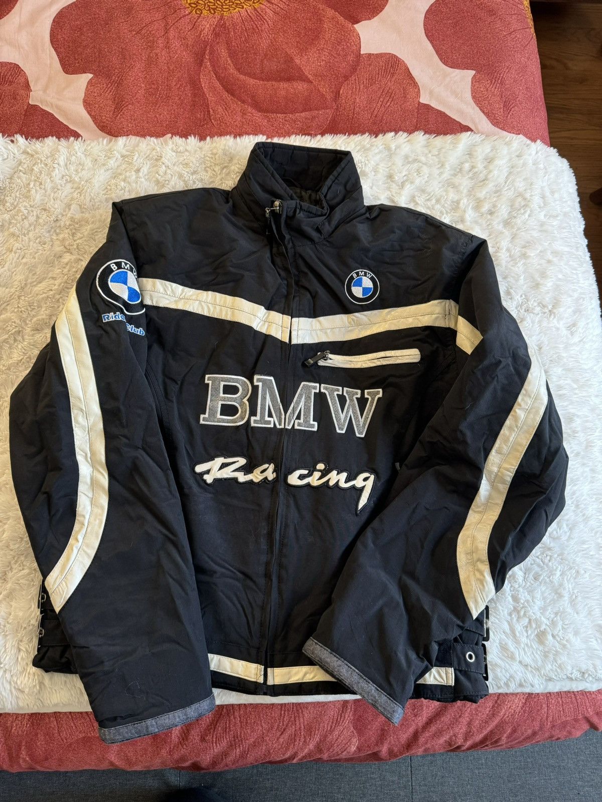 image of Bmw Racing Jacket in Black, Men's (Size Large)