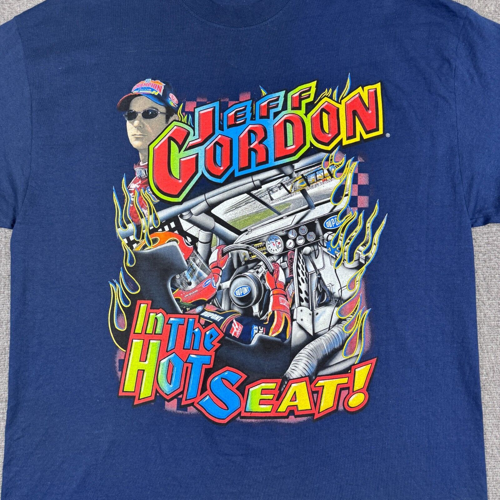 Chase Authentics Vintage Nascar Jeff Gordon T-Shirt Men's Large Blue Racing Size US L / EU 52-54 / 3 - 2 Thumbnail