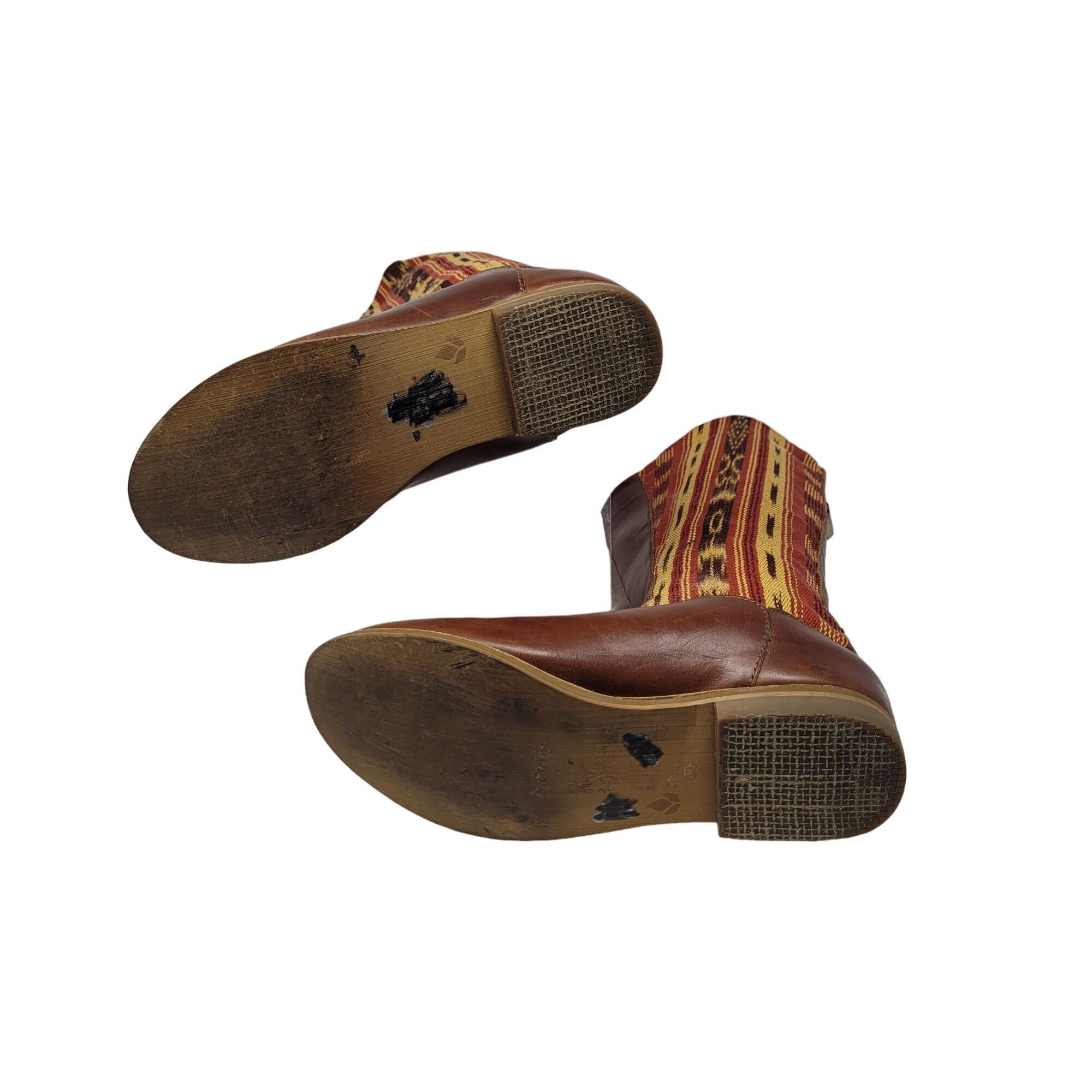 REEF Reef Santa Marta Leather Tapestry Tall Boots 7 Brown Hippie Size US 7 / IT 37 - 8 Thumbnail