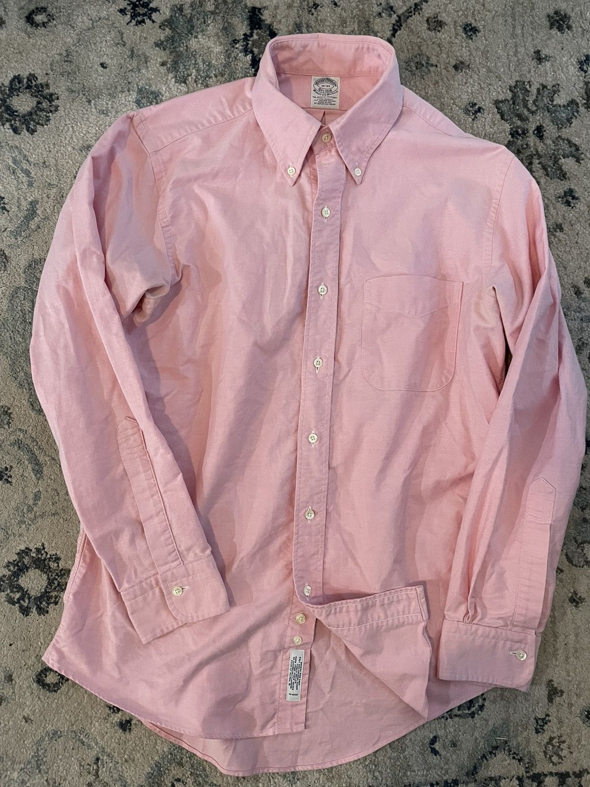 Brooks Brothers × Michael Bastian American-Made Oxford Cloth Button-Down Dress Shirt Size US L / EU 52-54 / 3 - 3 Thumbnail