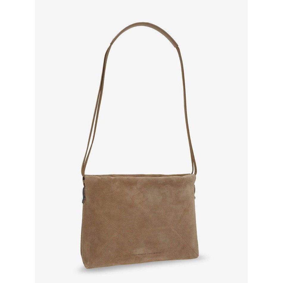 Brunello Cucinelli BRUNELLO CUCINELLI Brown Suede Shoulder Bag New Size ONE SIZE - 3 Thumbnail