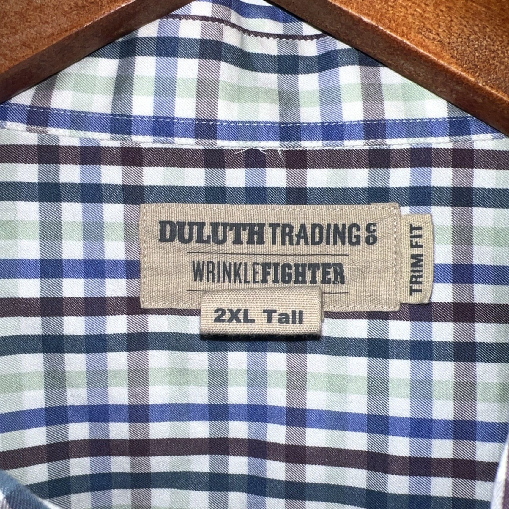 CO DULUTH TRADING CO Mens Shirt Button-Up Plaid Multicolor 2XLT Big & Tall Long Sleeve, Wrinkle Fighter, 2XLT Mens Size US XXL / EU 58 / 5 - 3 Thumbnail