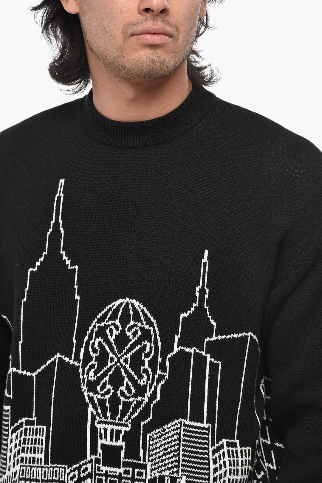Off-White og1mm0526 Crewneck Sweater in Multicolor Size US XS / EU 42 / 0 - 3 Thumbnail