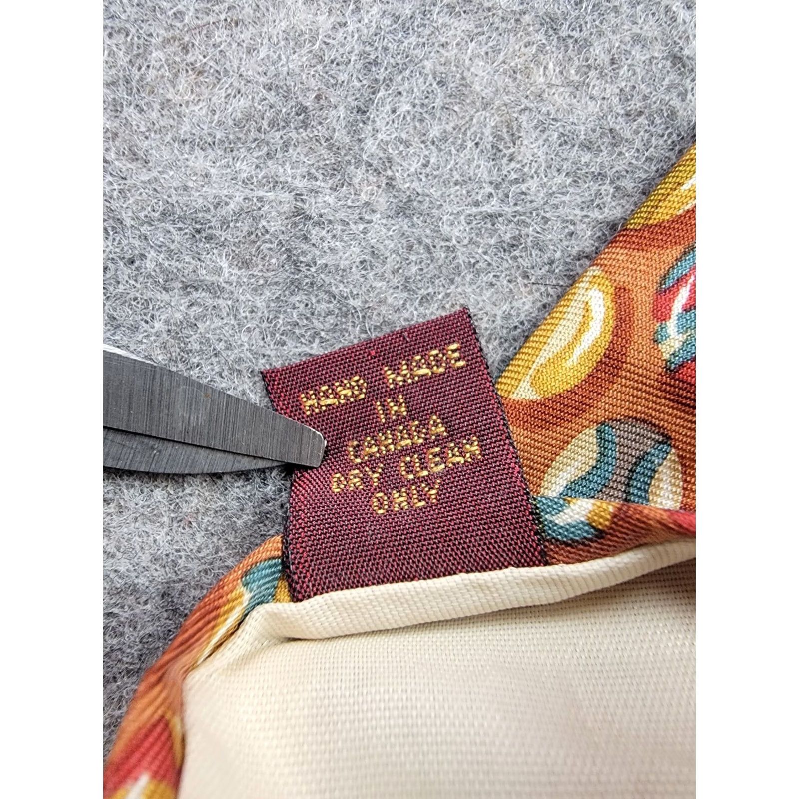 Paul Stuart Paul Stuart Tie Mens 100% Italian Silk Hand Made in Canada Geometric Multicolor 57"-60" Classic 1 Size Womens? Mens Size ONE SIZE - 6 Thumbnail