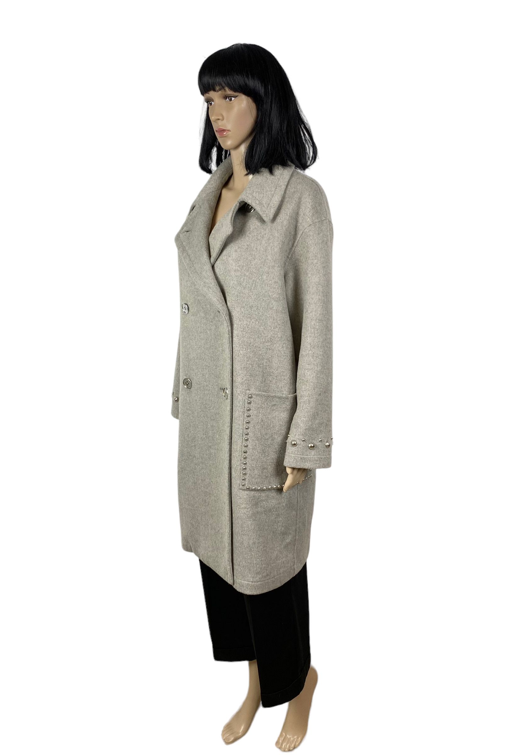 TWINSET twin-set double-breasted wool coat decorated size S Size S / US 4 / IT 40 - 3 Thumbnail