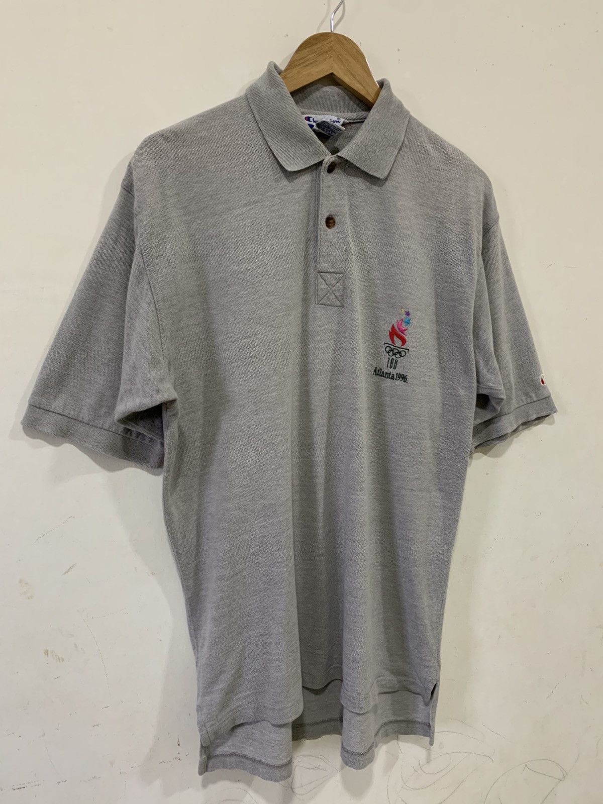 Champion Vintage 90s Atlanta Olympics Champion Grey Polo Size US M / EU 48-50 / 2 - 5 Thumbnail