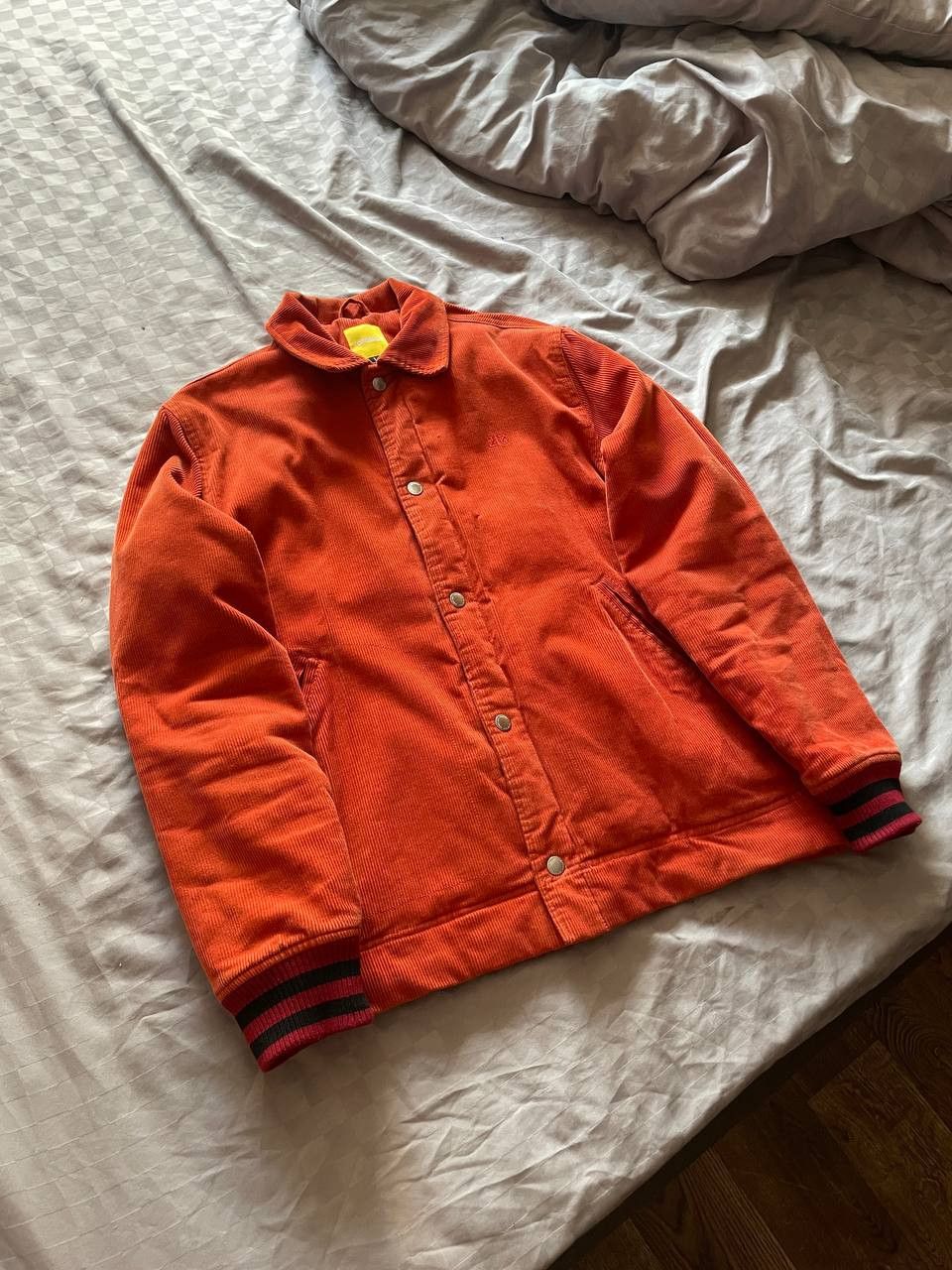 Other Vintage Velvet Bomber Jacket Baggy Retro Orange Size US S / EU 44-46 / 1 - 2 Thumbnail