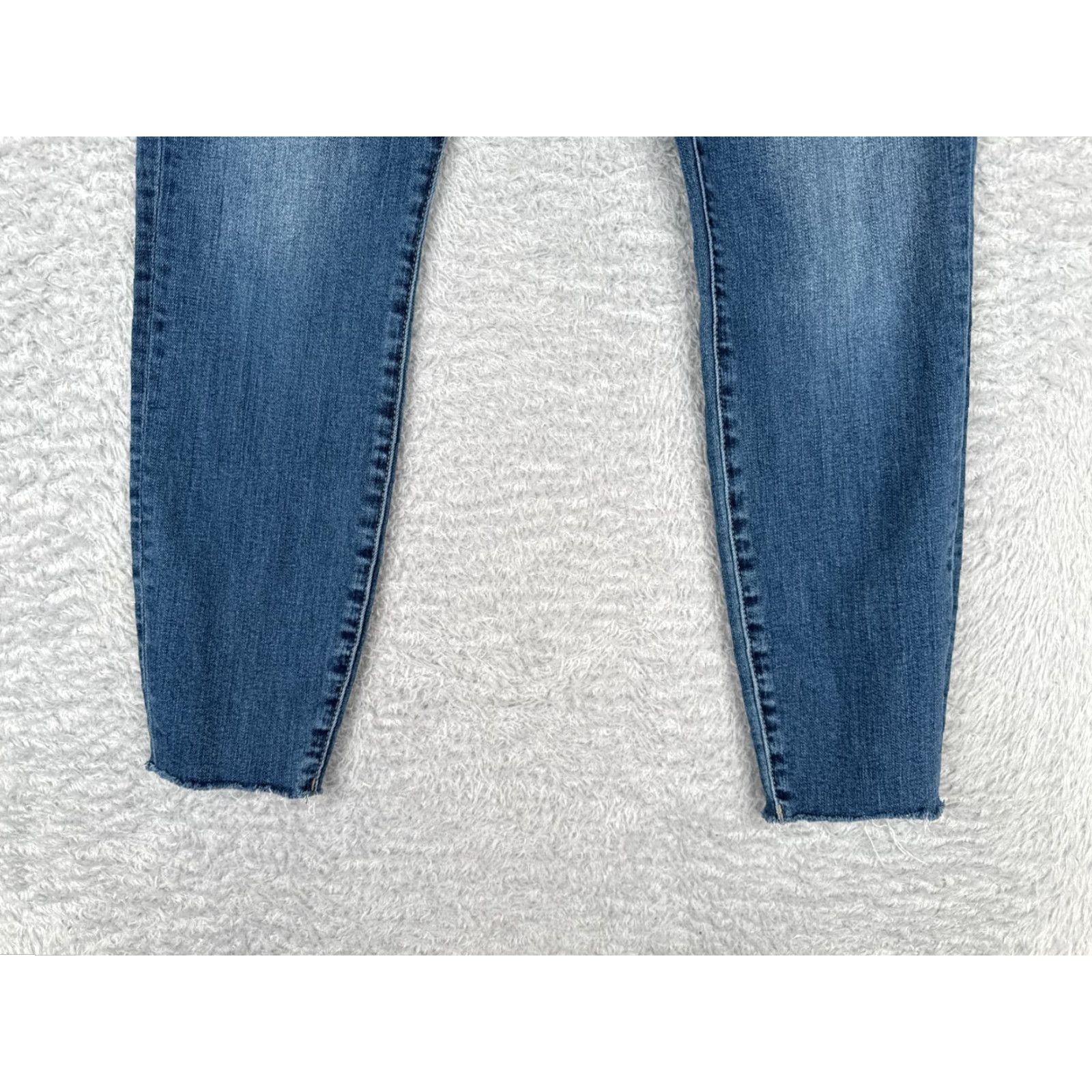 Vintage KUT from the Kloth Jeans Women 6 Blue Denim Carlo Skinny Ankle Low Rise 29x25 - Regular Fit, Distressed, Stretch, Cotton Jeans Size 28" / US 6 / IT 42 - 2 Thumbnail