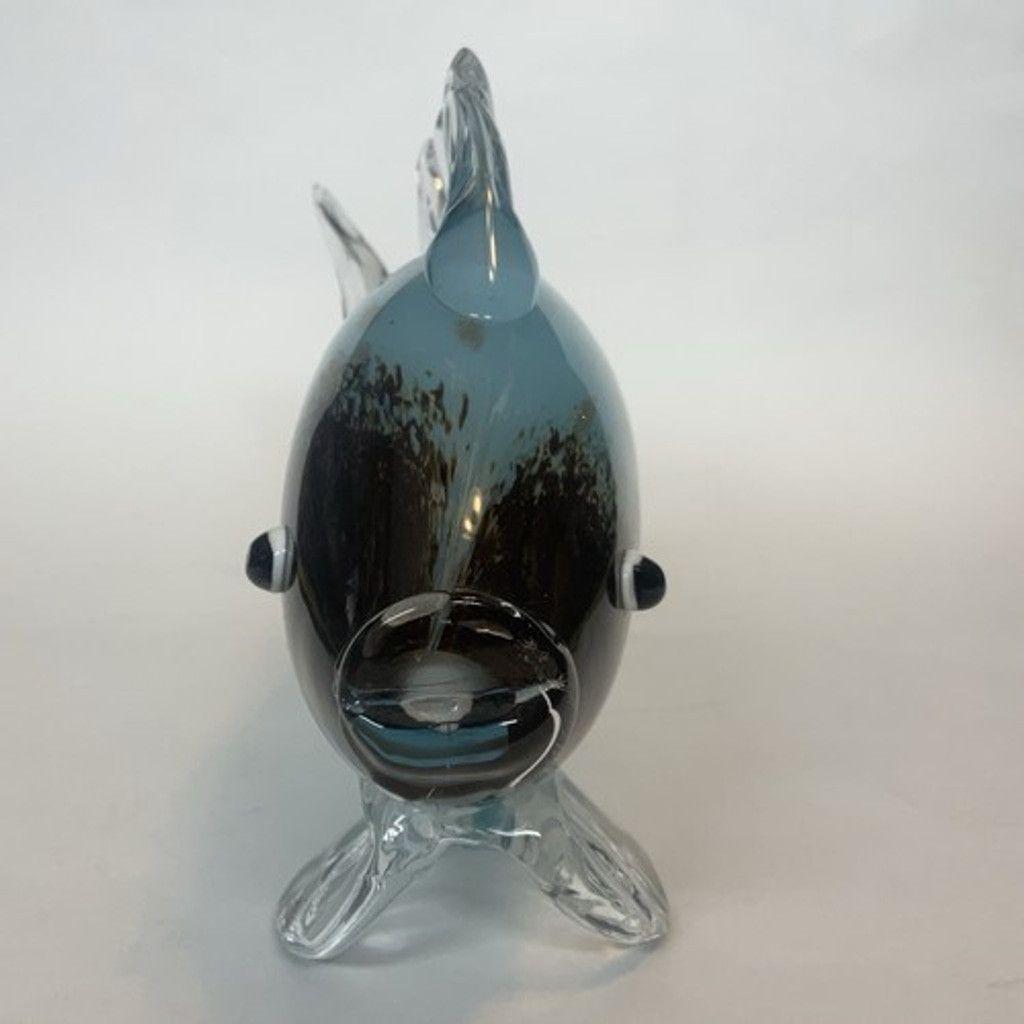 Murano VTG Large Murano Style ArtGlass Fish Sculpture 11"x6.5” Flaw Size ONE SIZE - 6 Thumbnail