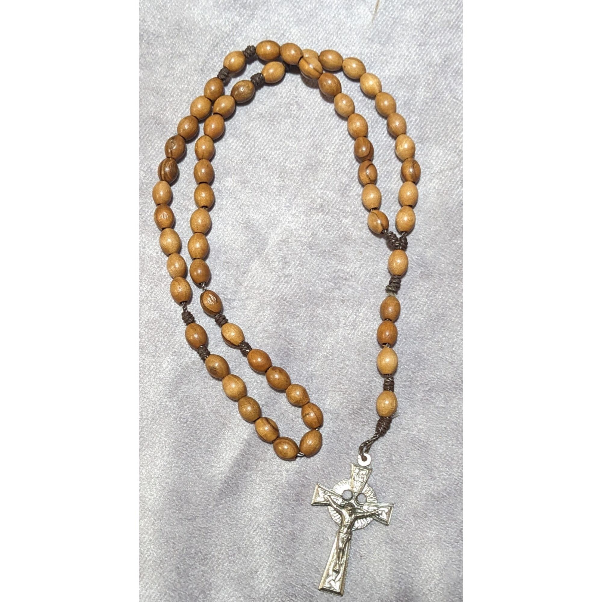 Other Vintage Brown Wood Beaded Rosary Necklace Size ONE SIZE - 7 Thumbnail