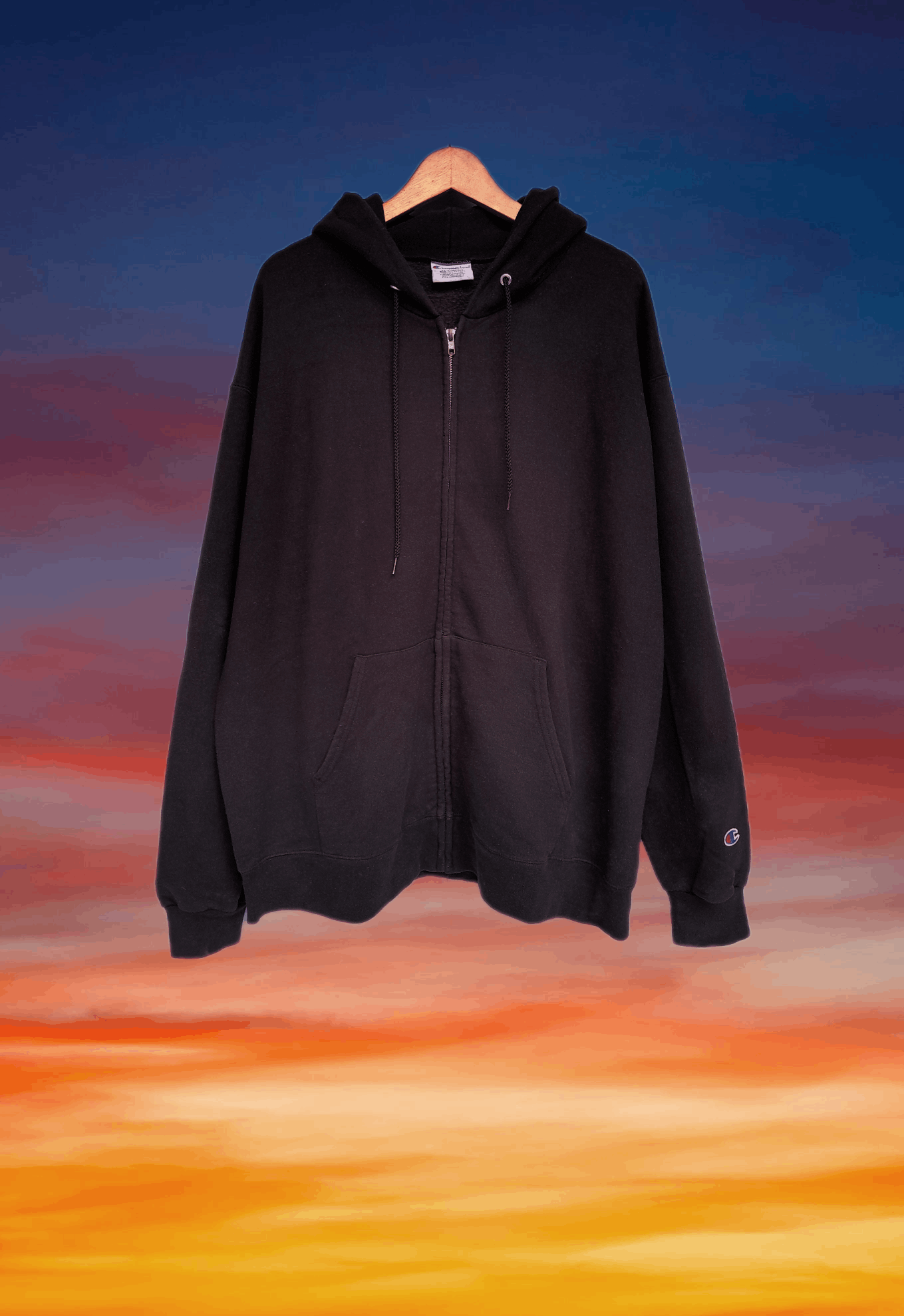 Champion Y2K streetwear Blank champion zipper hoodie Size US XL / EU 56 / 4 - 1 Thumbnail