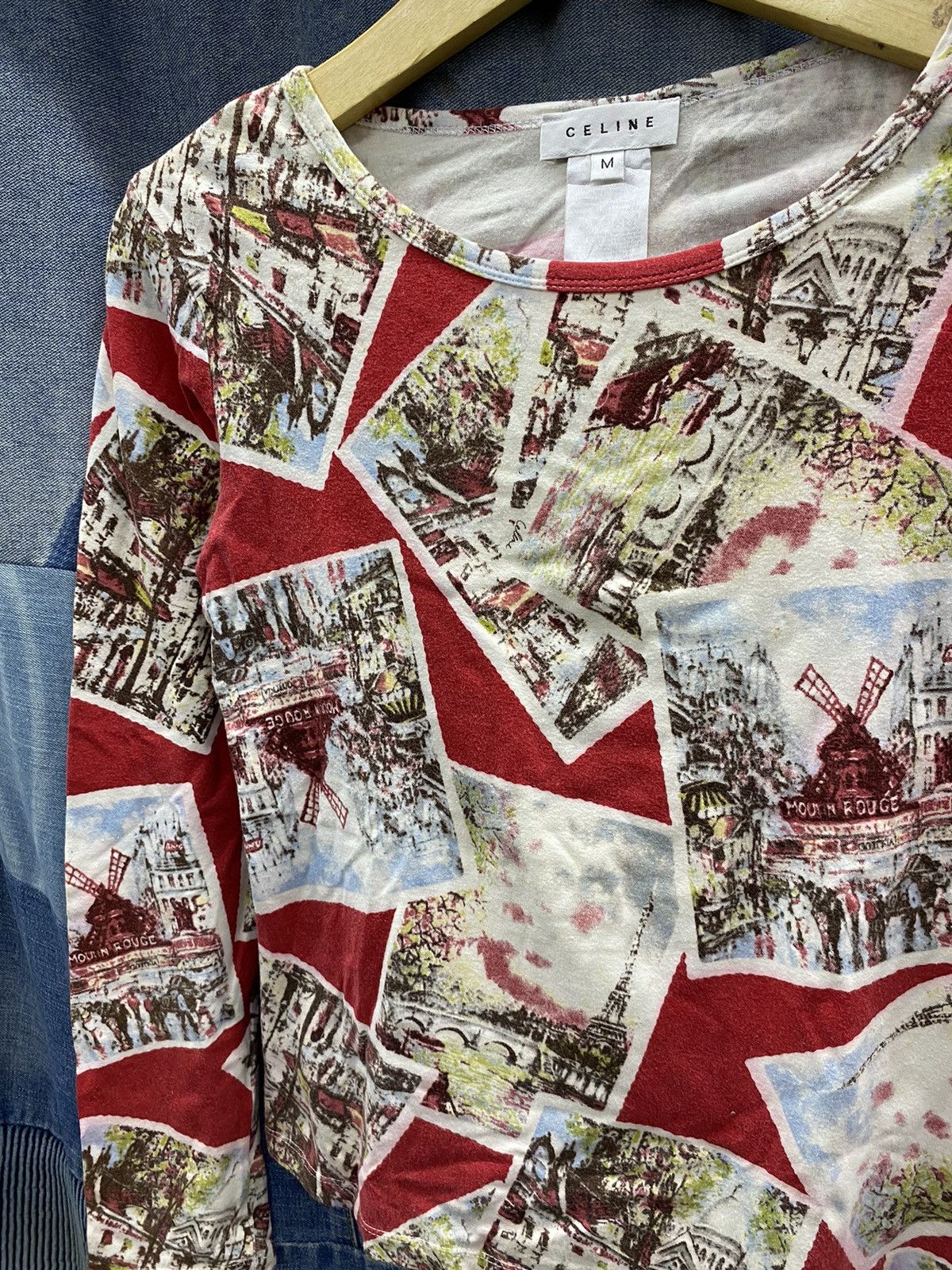Celine vintage celine longsleeve art picture photo Size S / US 4 / IT 40 - 2 Thumbnail