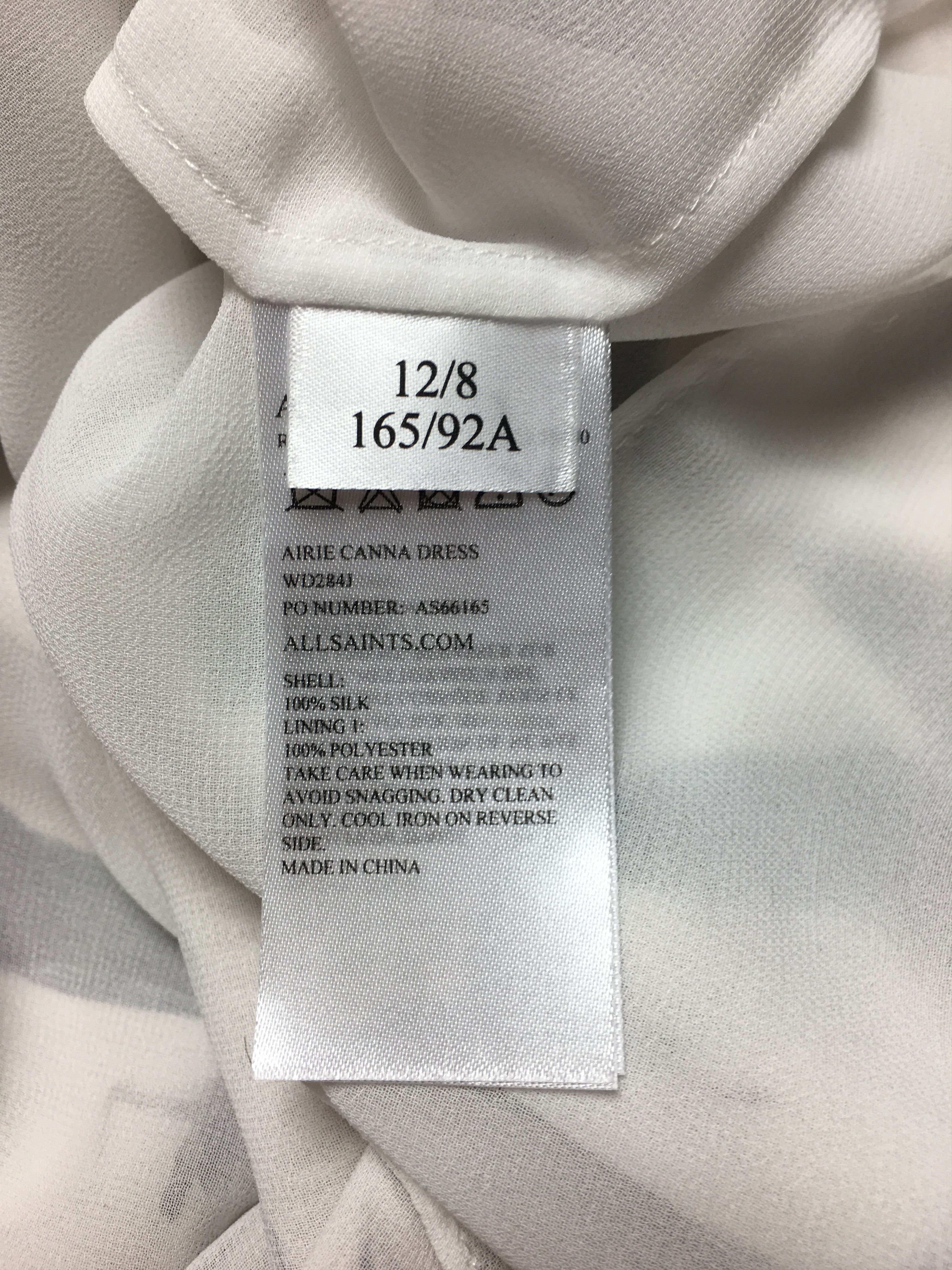Allsaints AllSaints Airie Canna Silk Dress in Chalk White Size US Size M / US 6-8 / IT 42-44 - 10 Thumbnail
