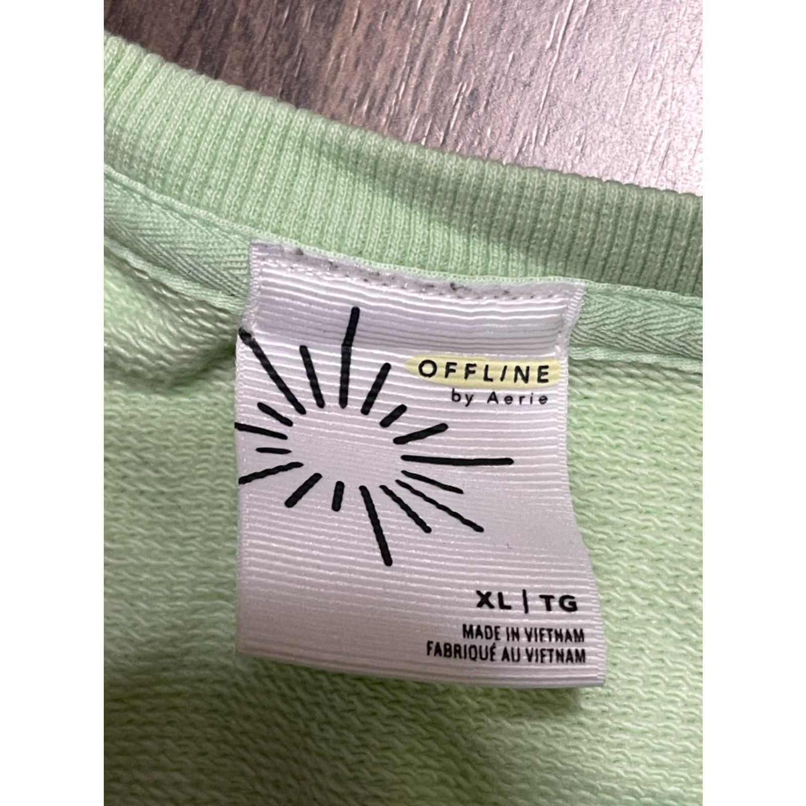 Vintage Aerie Sweater Women's Size XL Green Crop Top 1/4 Buttons Up Pullover Size XL / US 12-14 / IT 48-50 - 7 Thumbnail