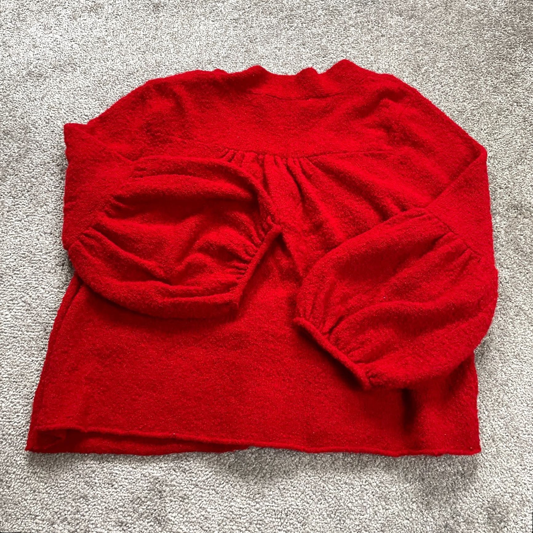 Nine West Nine West Cardigan Women's XL Red Balloon Sleeve Button Knit Sweater Size XL / US 12-14 / IT 48-50 - 2 Thumbnail
