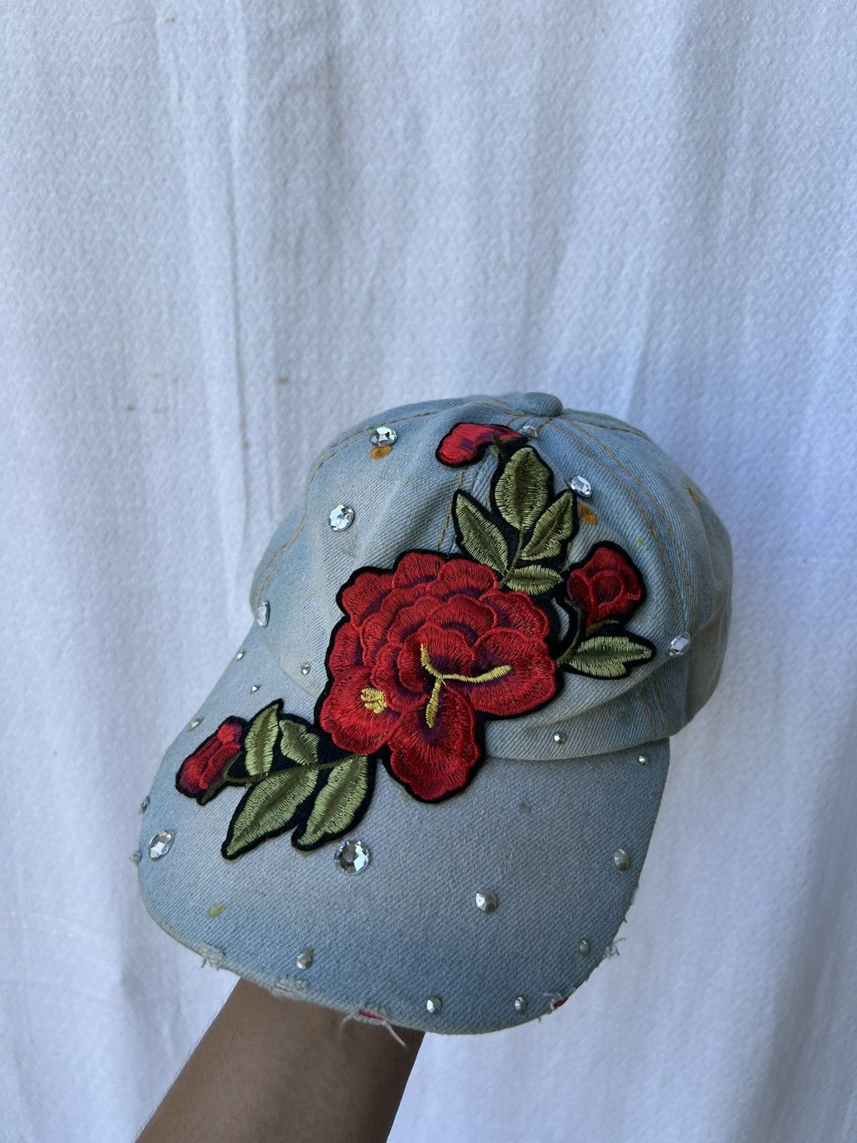 If Six Was Nine × Japanese Brand × Le Grande Bleu (L.G.B.) Rose flowers patch studded style hats Size ONE SIZE - 1 Thumbnail