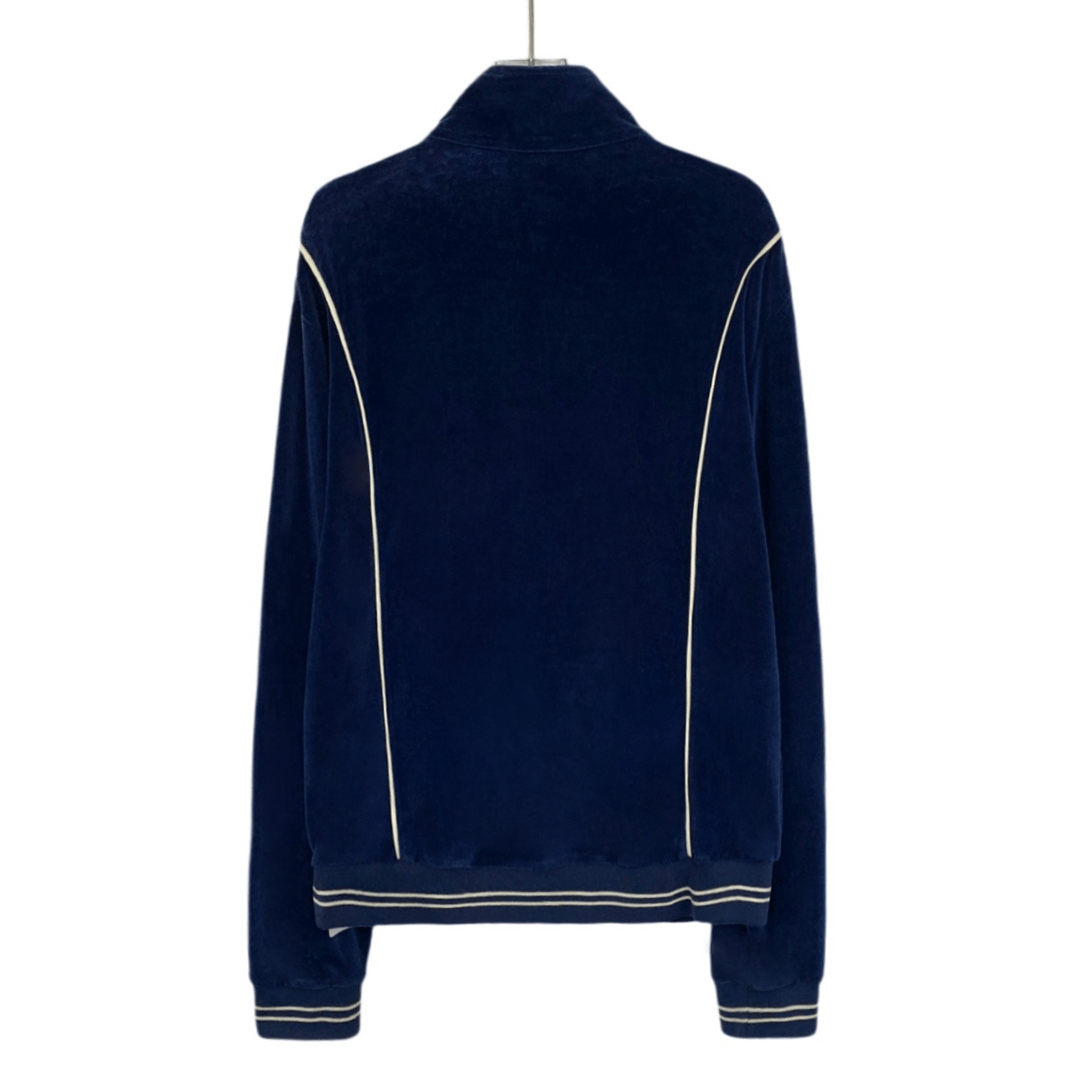 Celine Celine Navy Embroidered Cotton Zip-Up Jacket (Size M) Size M / US 6-8 / IT 42-44 - 7 Thumbnail