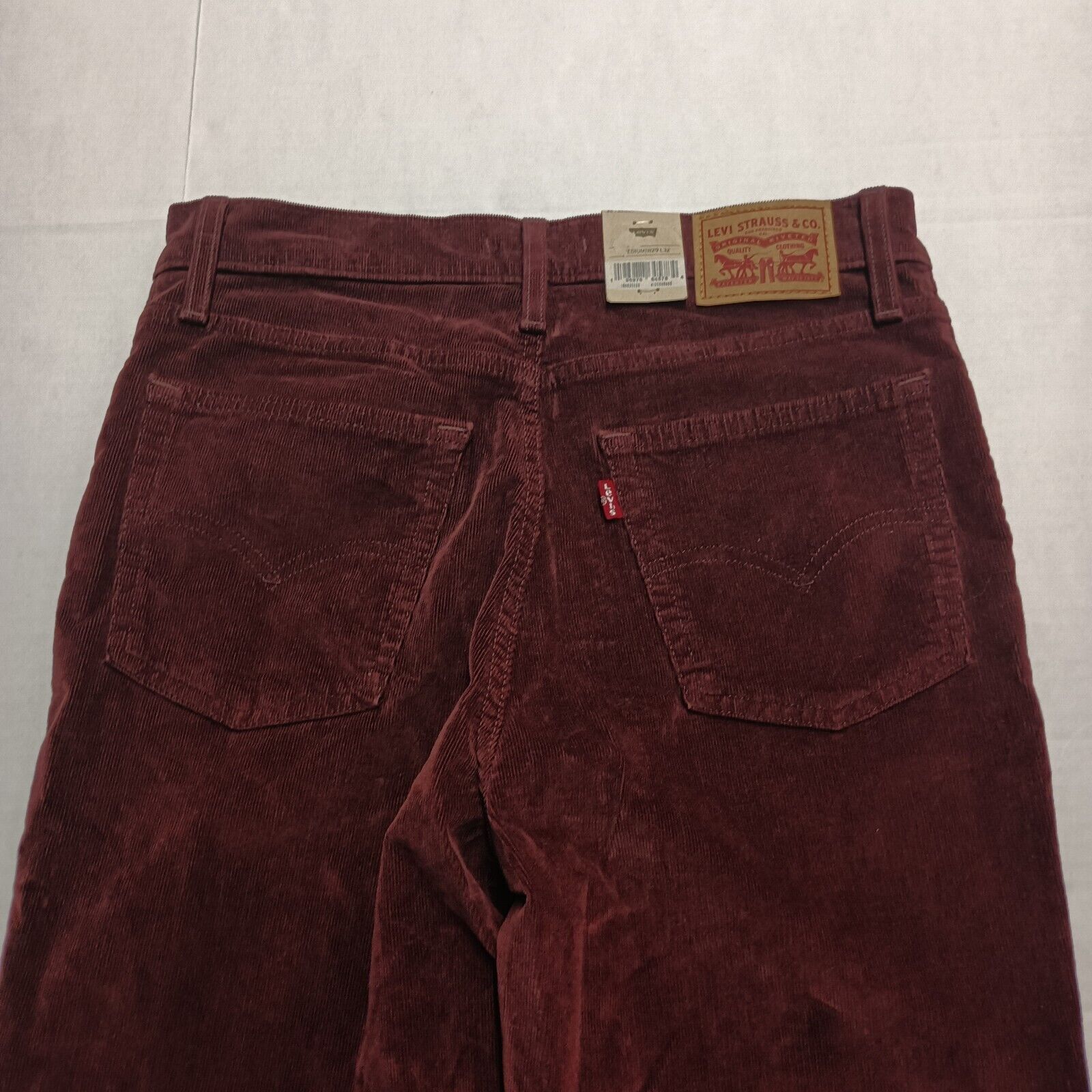 Levi's Levi's 724 High-Rise Slim Straight Jeans 8M 29x32 Burgundy Size 29" - 9 Thumbnail