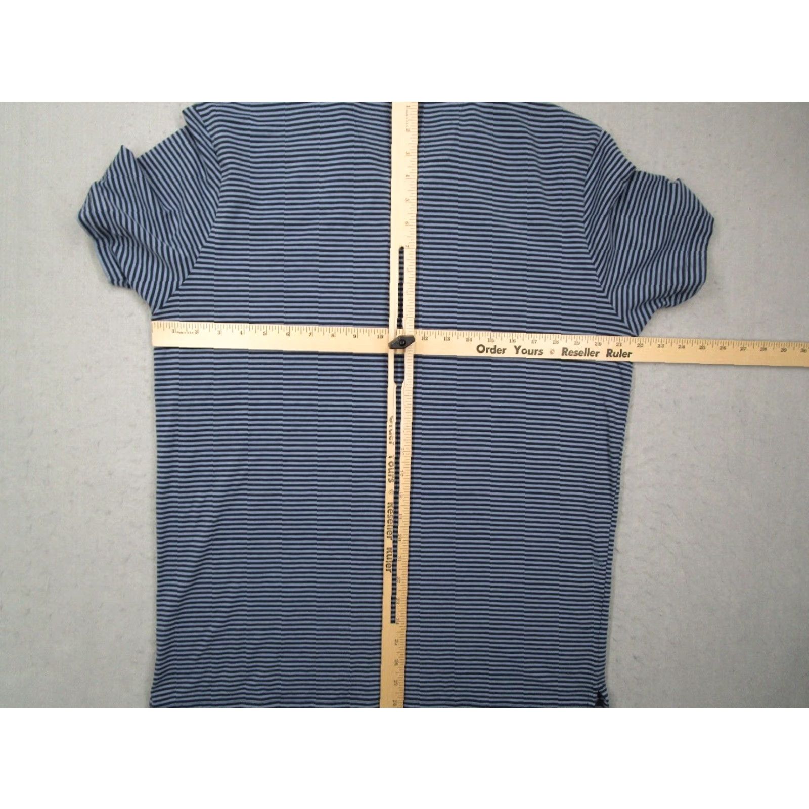 Vintage Mack Weldon Men's Large Blue Striped Polo Shirt Golf Casual Size US L / EU 52-54 / 3 - 4 Thumbnail