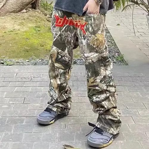 Japanese Brand Embroidery Camouflage Baggy Cargos Men Women Size US 32 / EU 48 - 1 Thumbnail