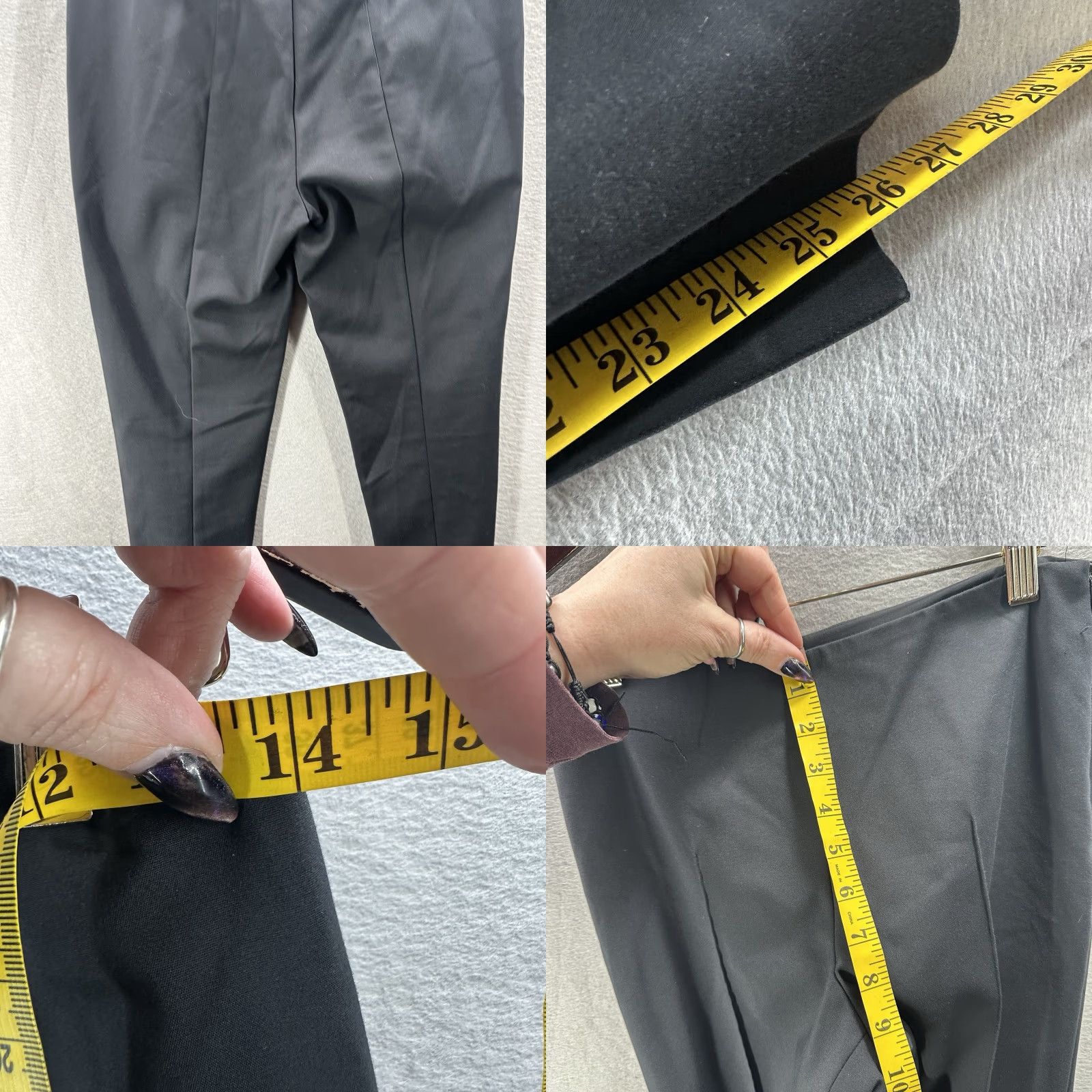 Akris Akris Pants Women Dress Pants Slim Tapered 2 Blue Cotton Blend Knit Zip Pleated 30in 90s City Preppy Size 26" / US 2 / IT 38 - 8 Thumbnail